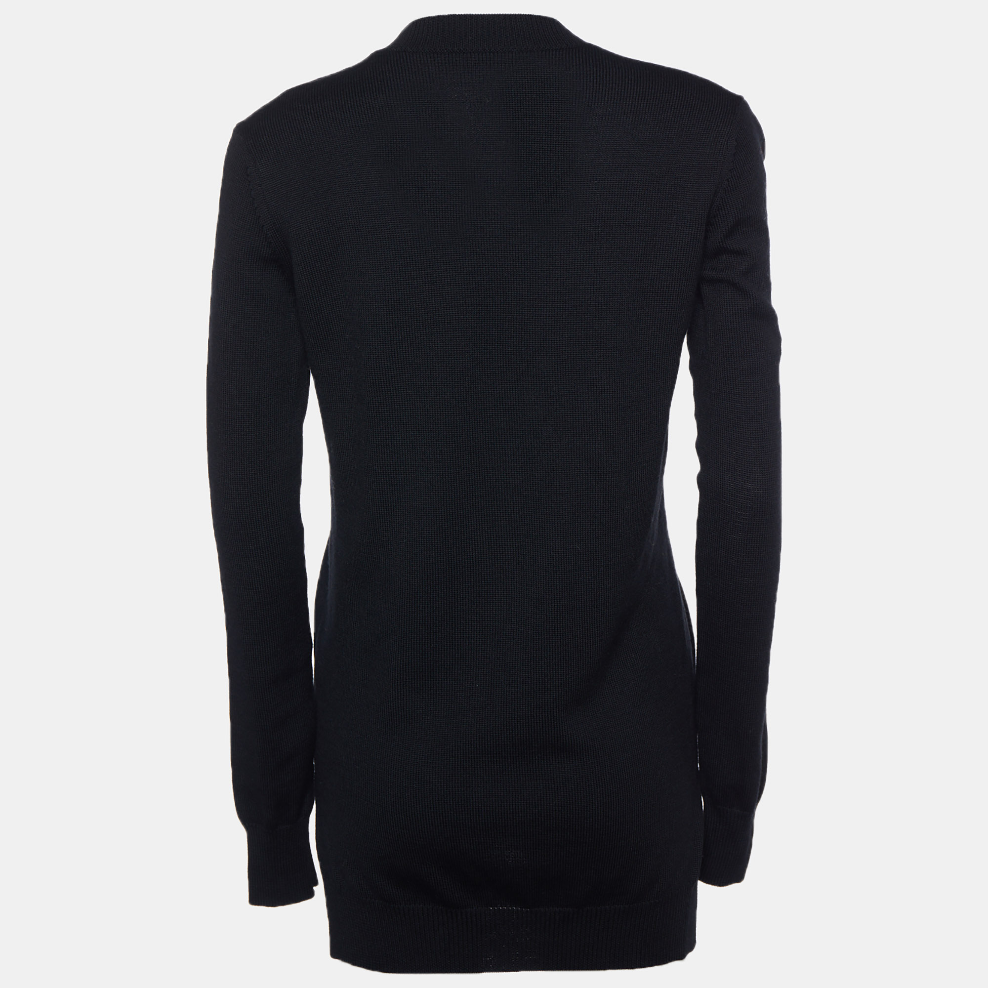 

Joseph Black Merino Wool & Silk Button Front Cardigan