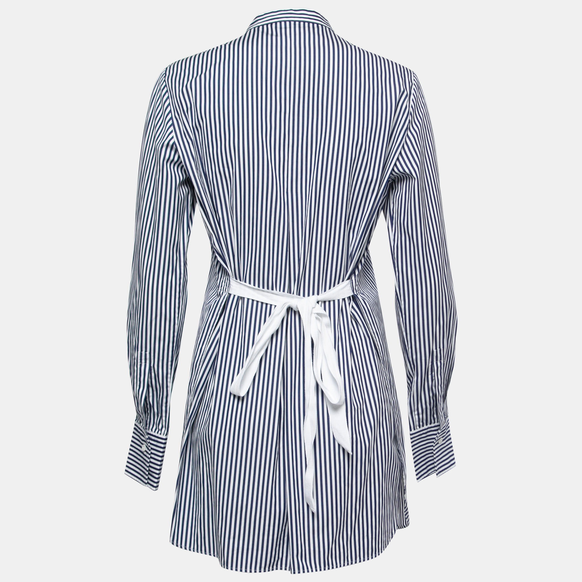 

Joseph Blue Striped Cotton Back Tie Detail Shirt