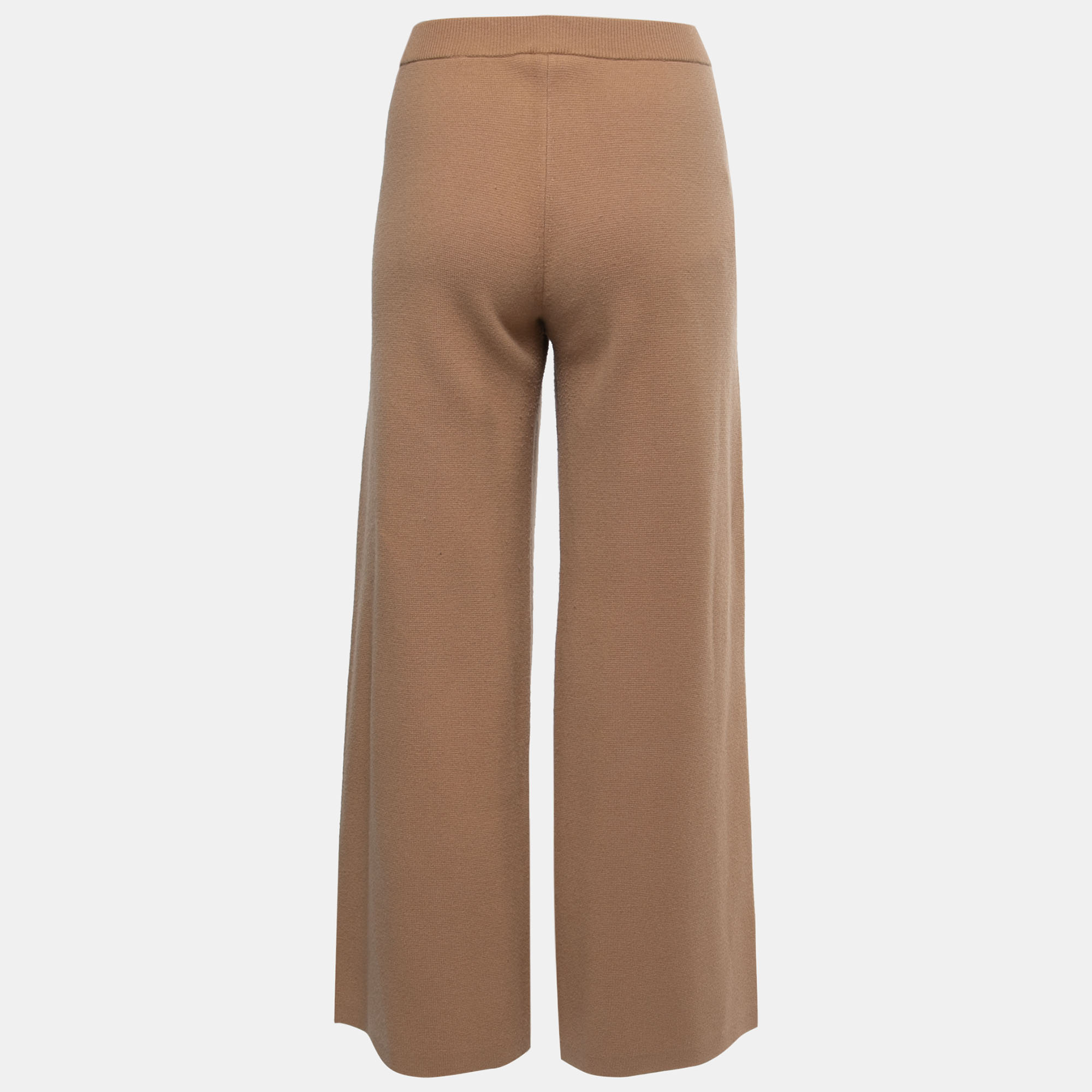 

Joseph Brown Wool Knit Wide Leg Pants