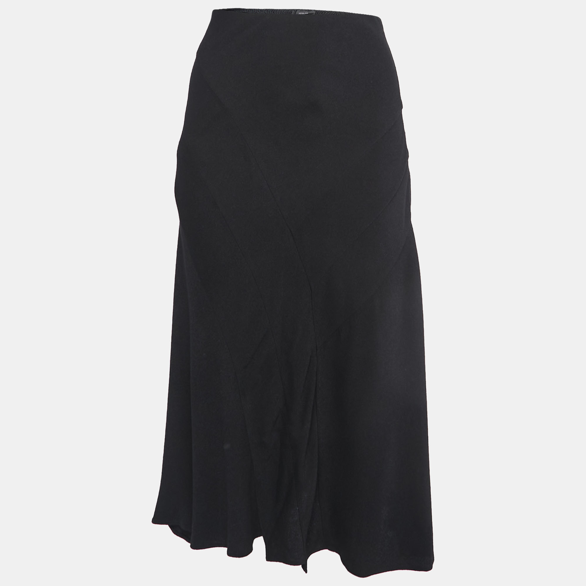 

Joseph Black Crepe Flared Midi Skirt