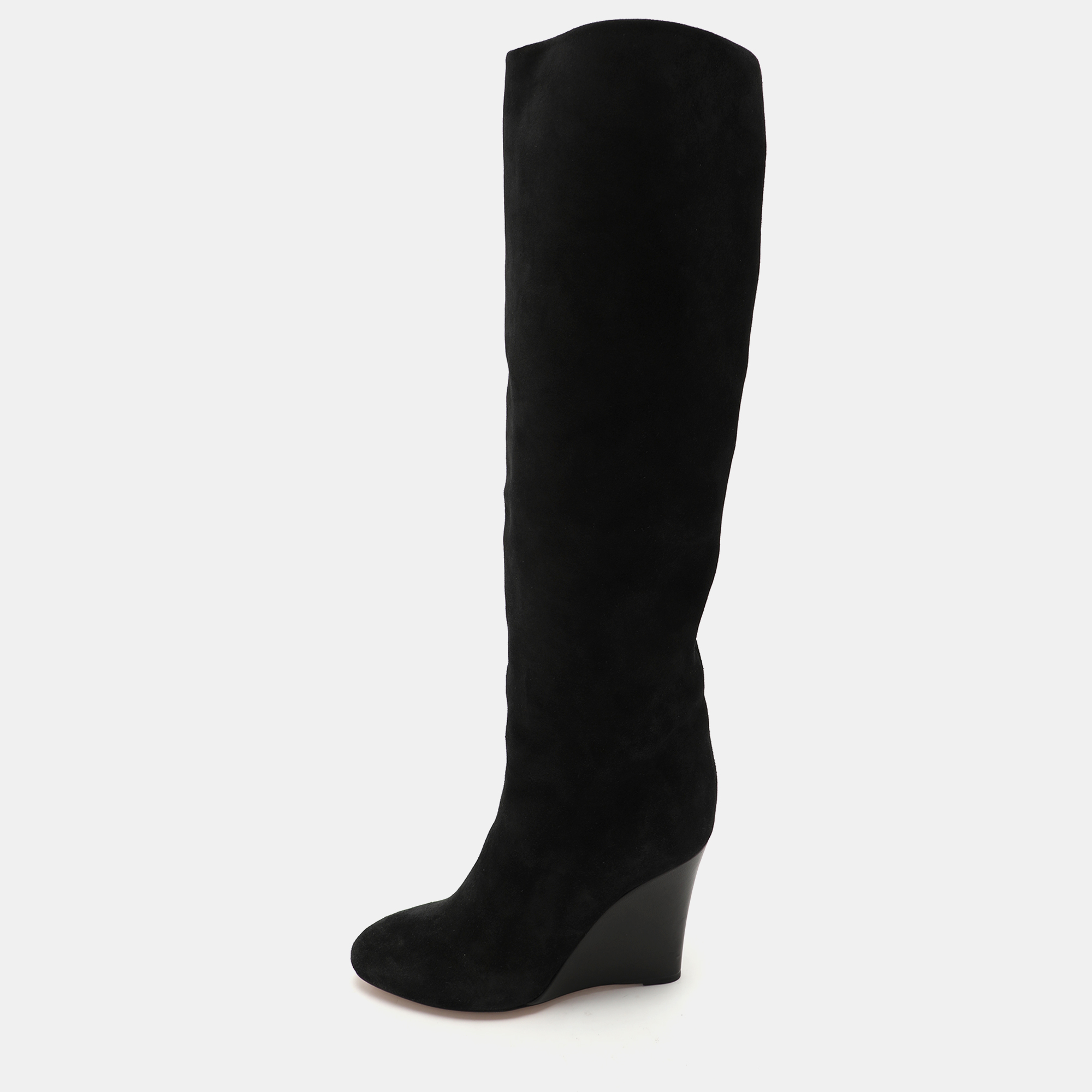 

Joseph Black Suede Knee Length Boots Size