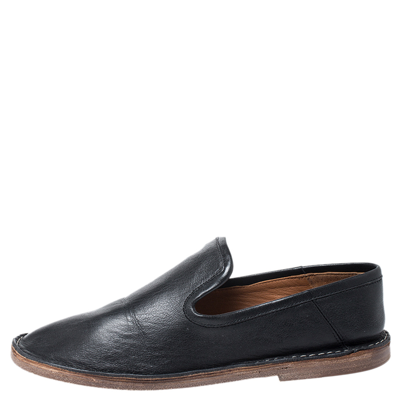 

Joseph Black Leather Slip On Loafer Size