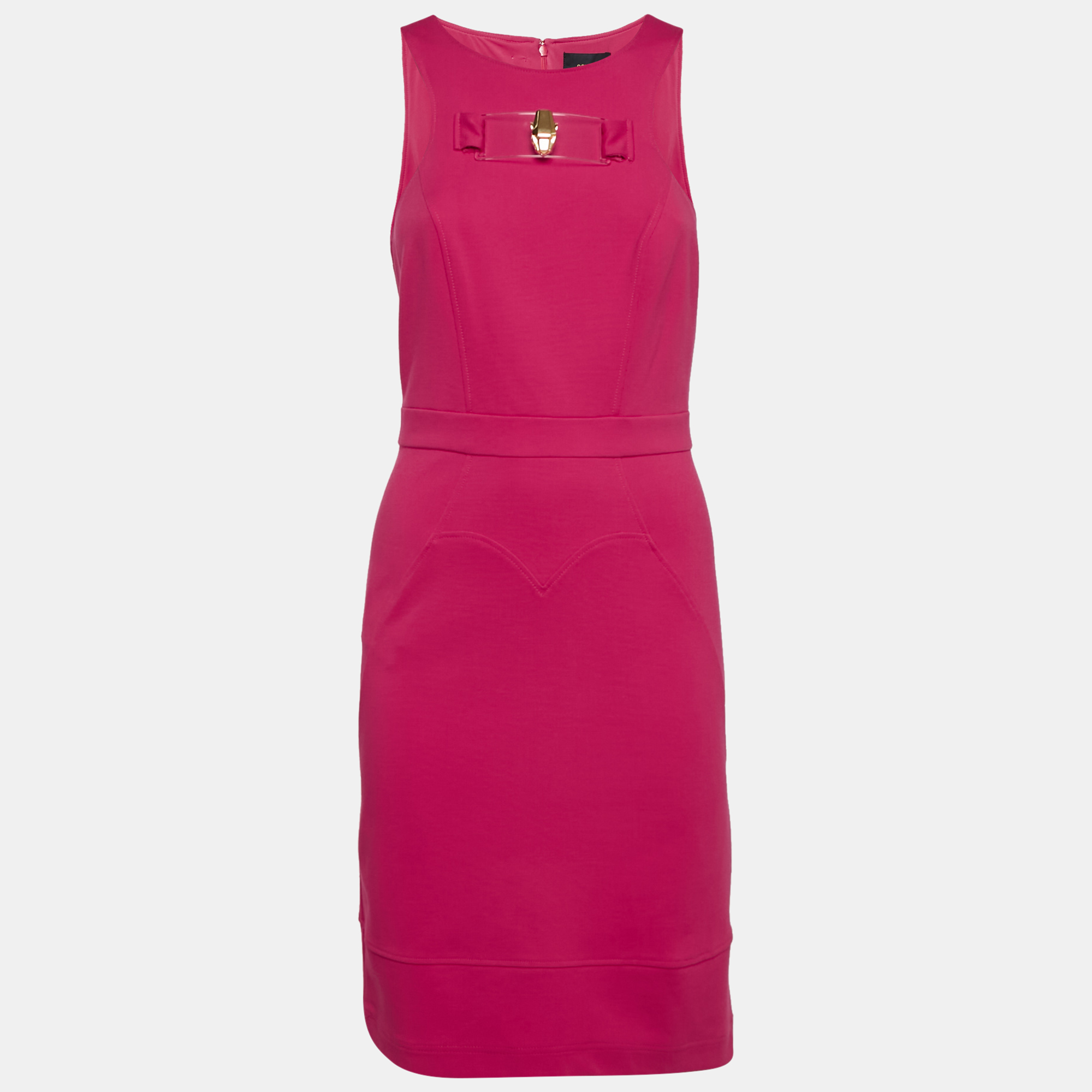 

Just Cavalli Pink Jersey Embellished Sleeveless Short Dress S