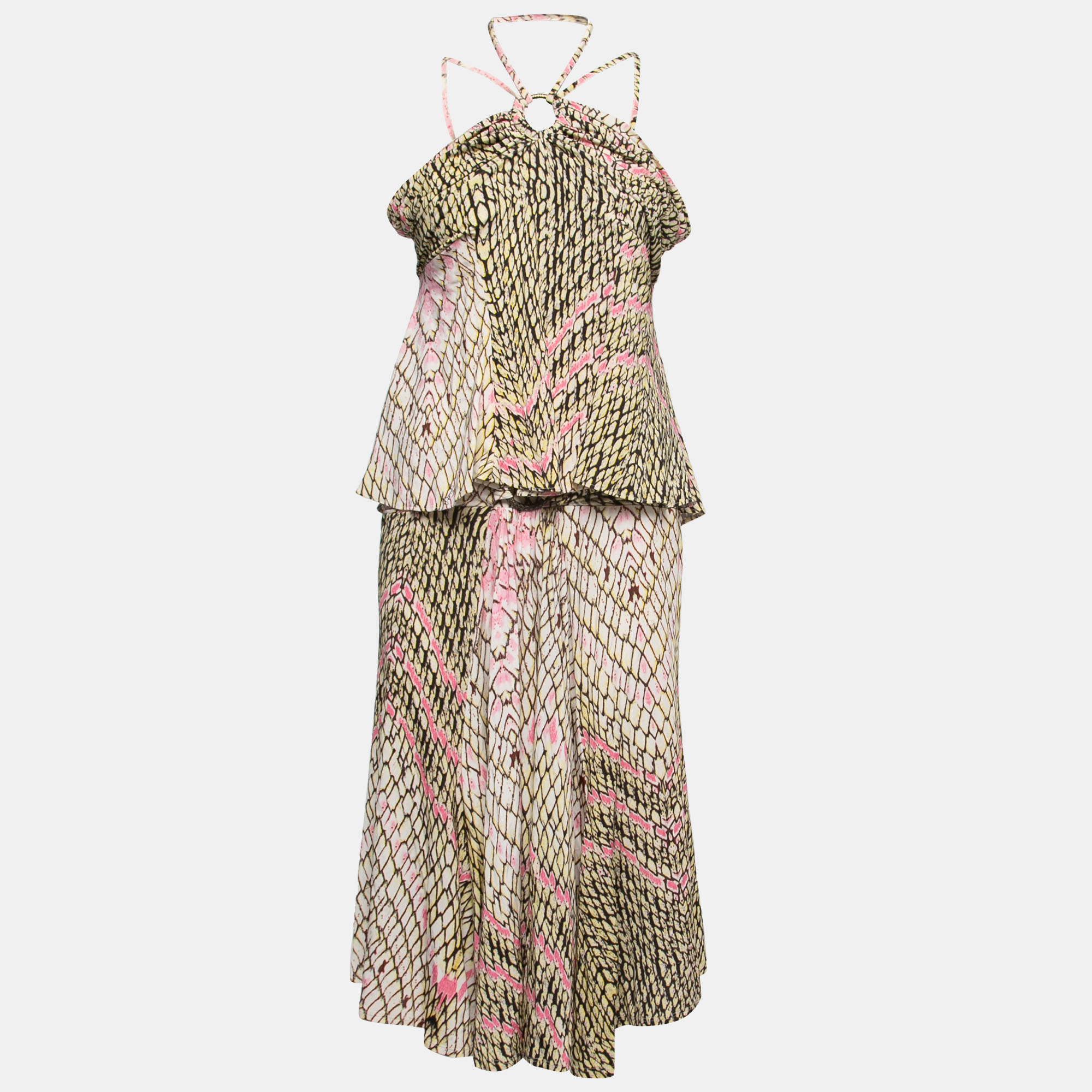 

Just Cavalli Multicolor Animal Print Skirt Set