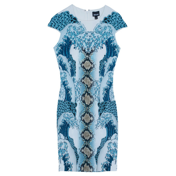 Pre Owned Just Cavalli Multi-print Capsleeve Dress S