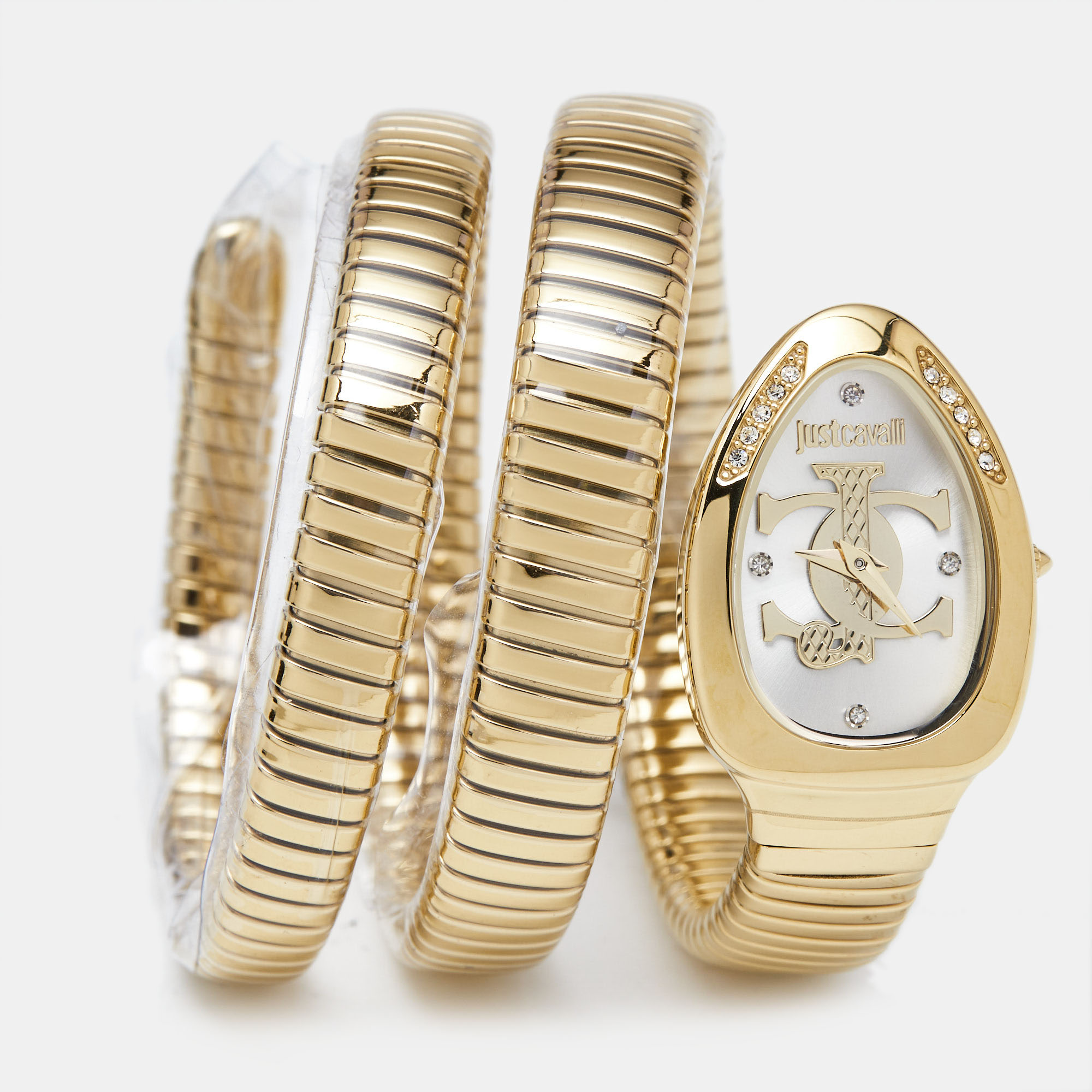 

Just Cavalli Silver Gold Plated Stainless Steel Glam Evo JC1L228M0035 Women's Wristwatch