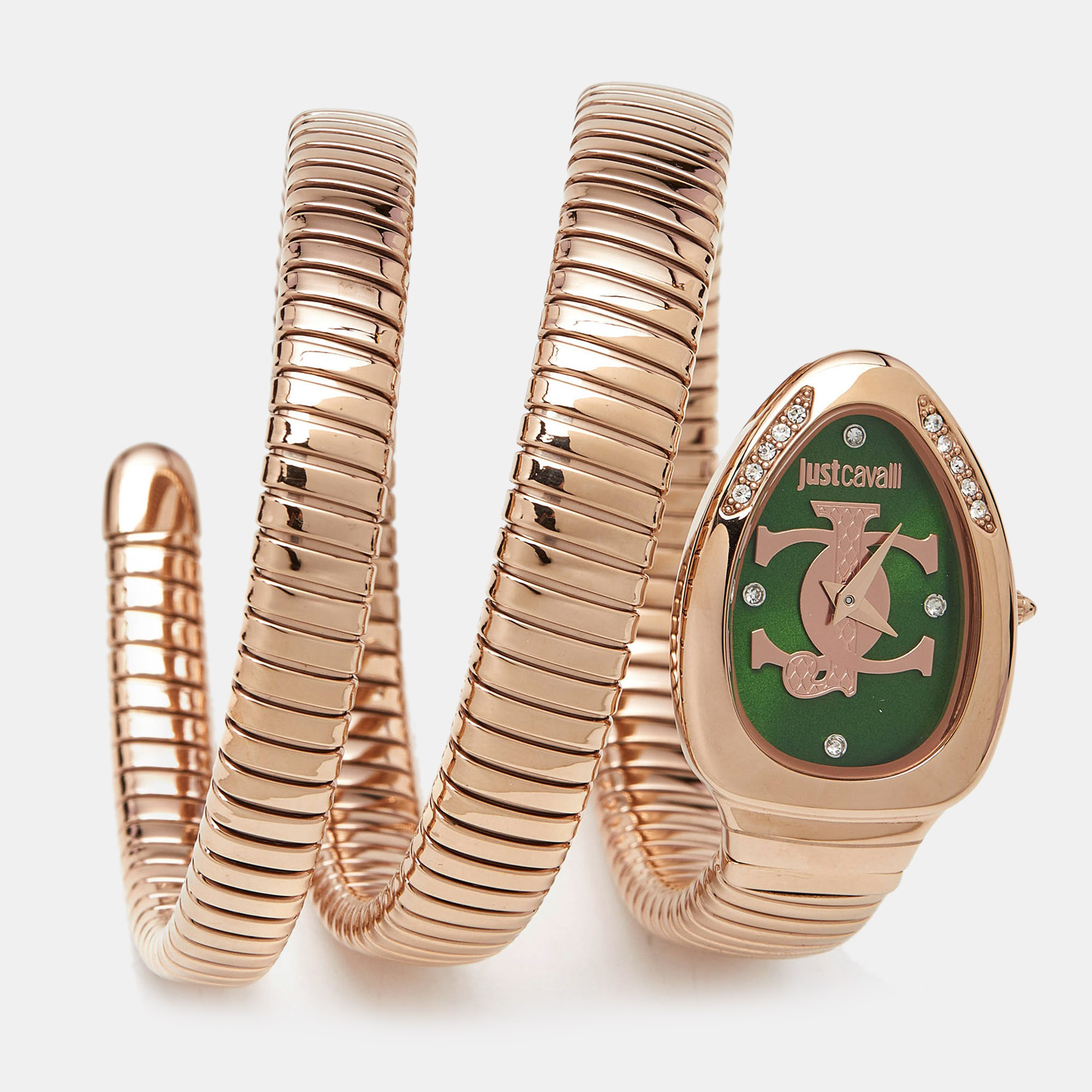 

Just Cavalli Snake JC1L228M0055 Green Rose Gold Tone Stainless Steel Women's Wristwatch