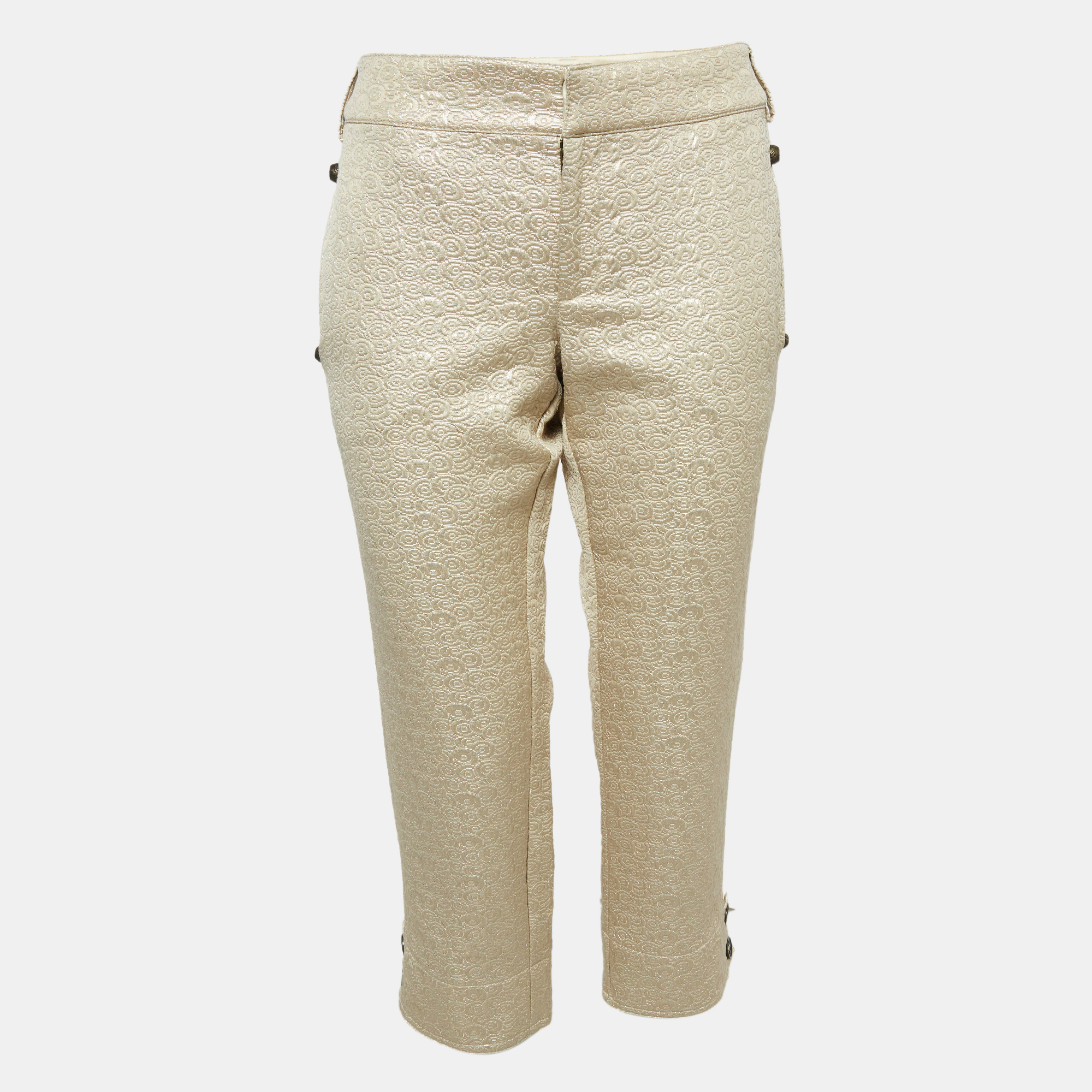 

Just Cavalli Gold Jacquard Pants L