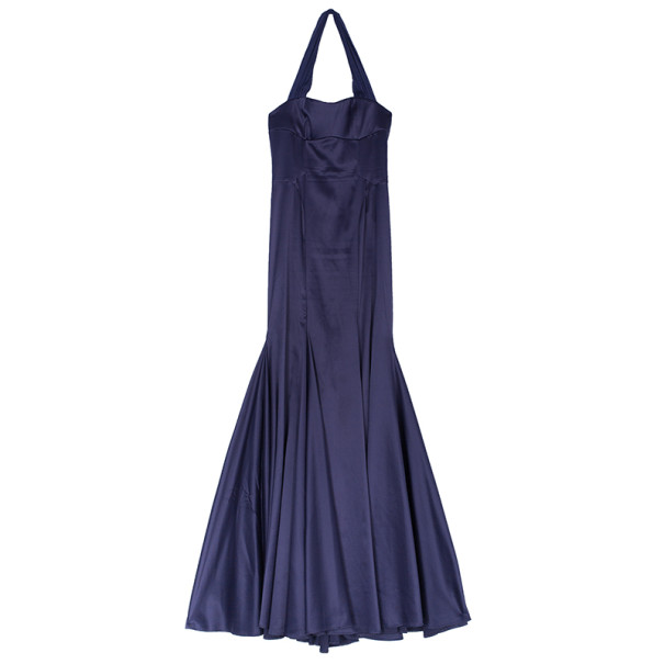 Pre Owned Just Cavalli Satin Purple Gown S