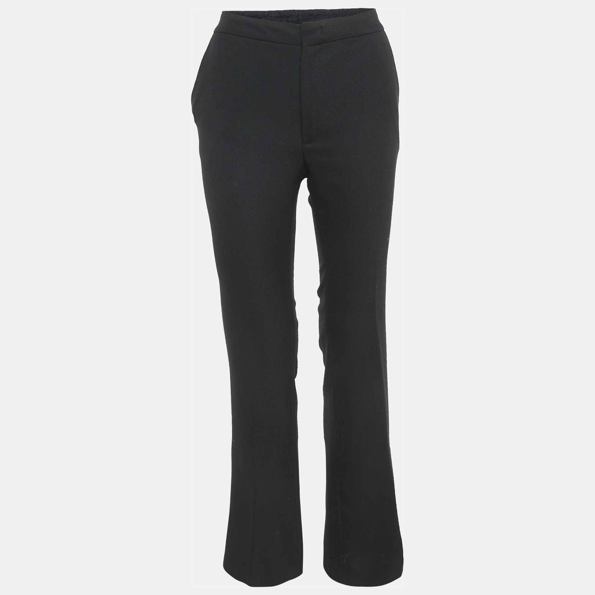 

Just Cavalli Black Crepe Wool Formal Trousers S