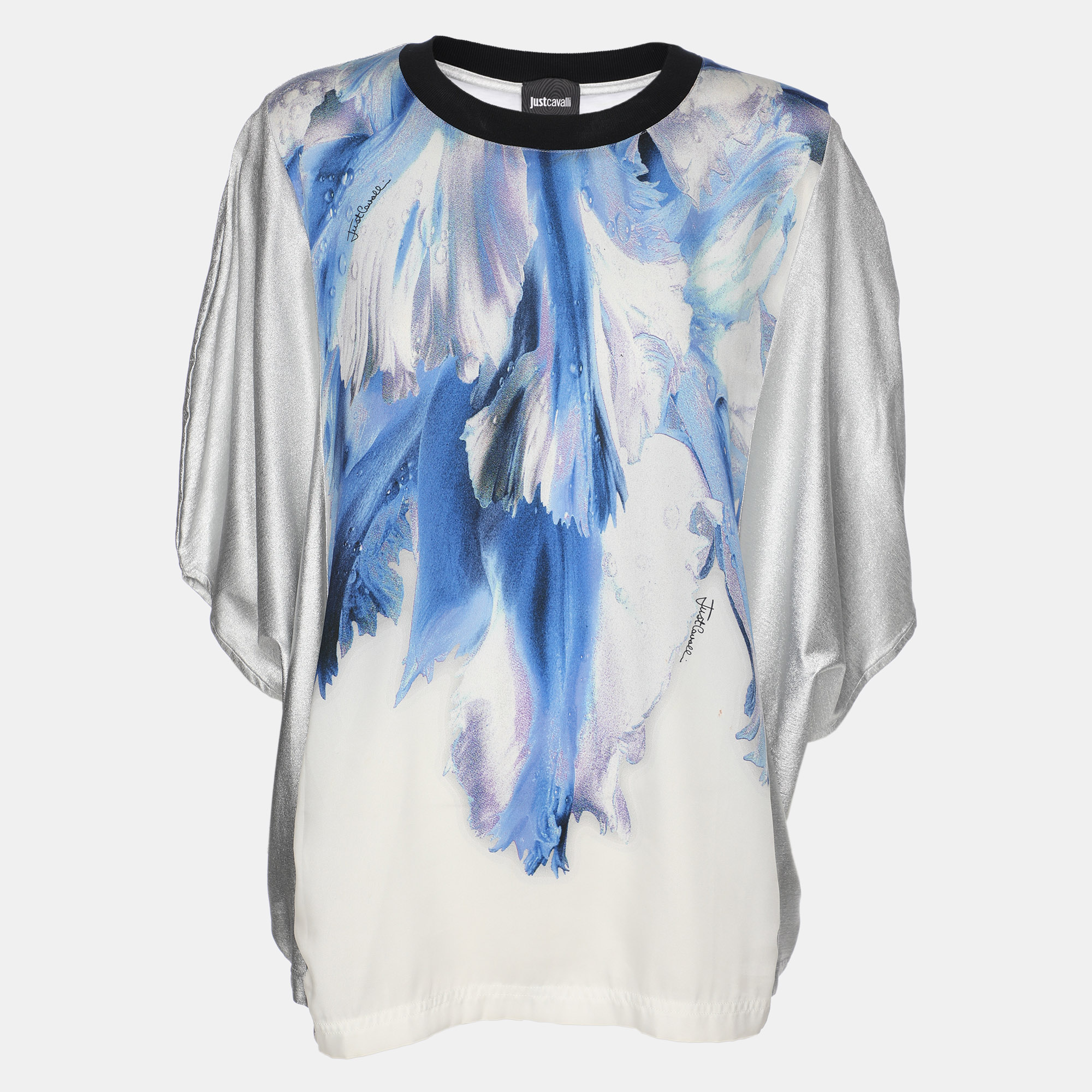 

Just Cavalli Multicolor Printed Viscose Top S