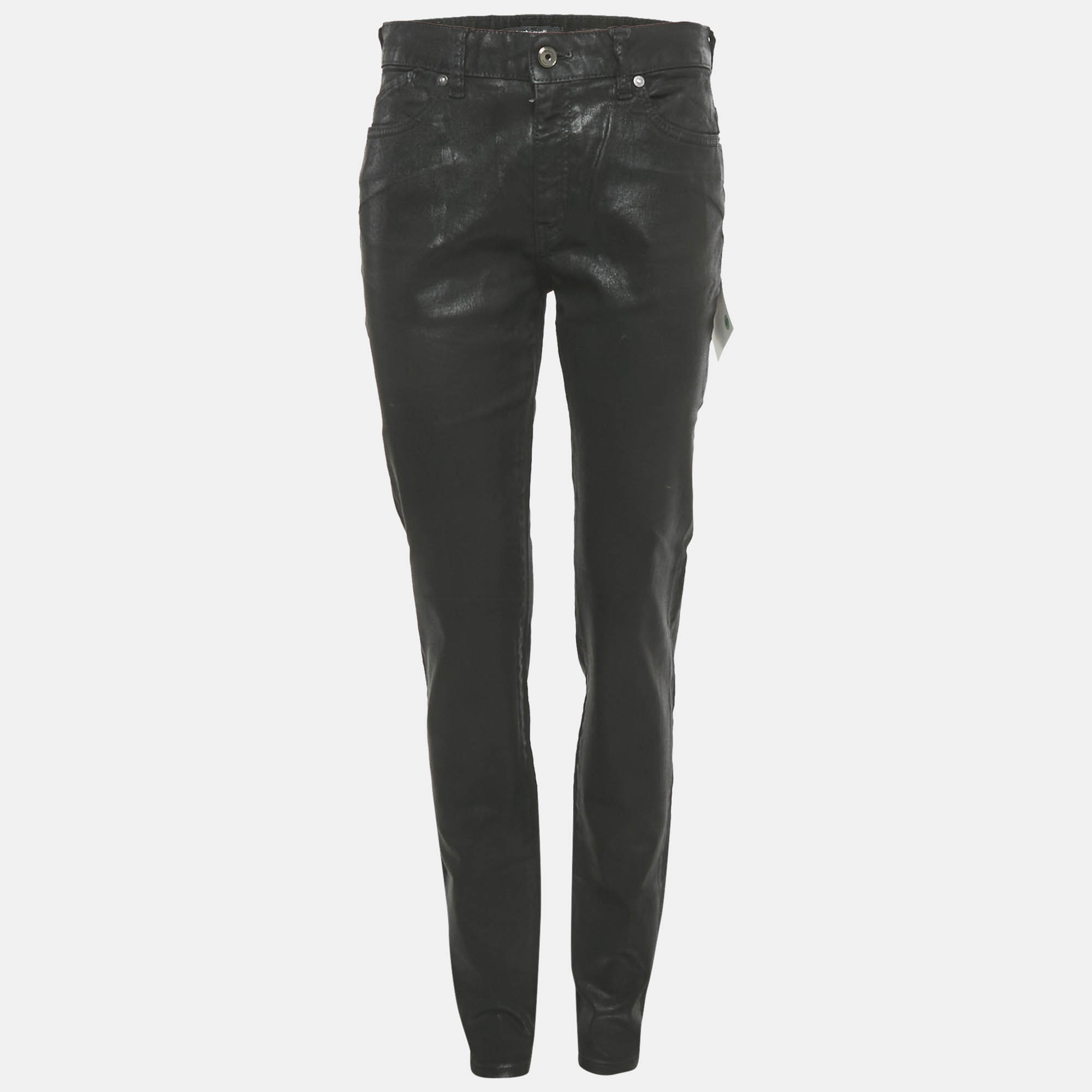 

Just Cavalli Black Coated Denim Jeans M/Waist 31"