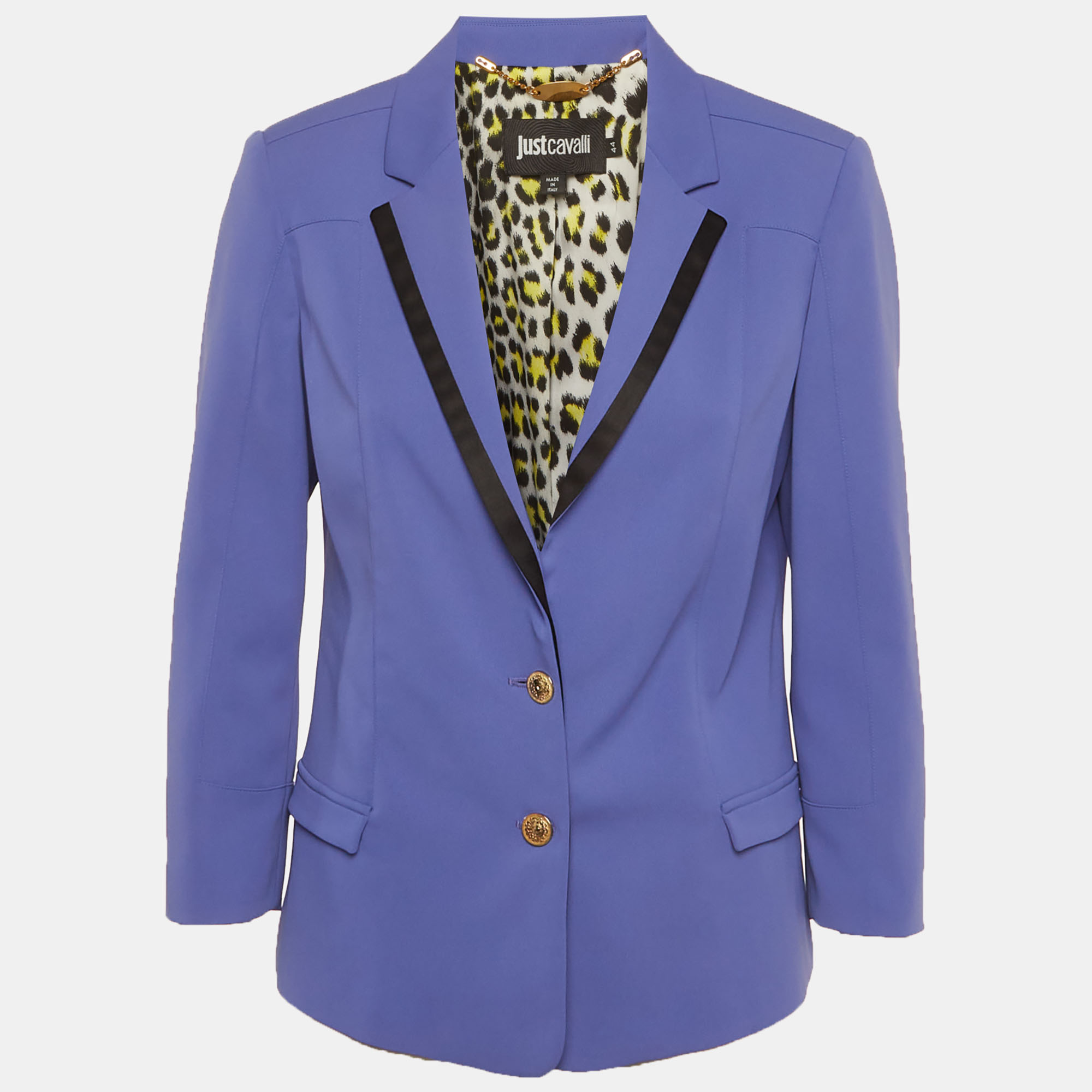 

Just Cavalli Purple Crepe Tailored Blazer M