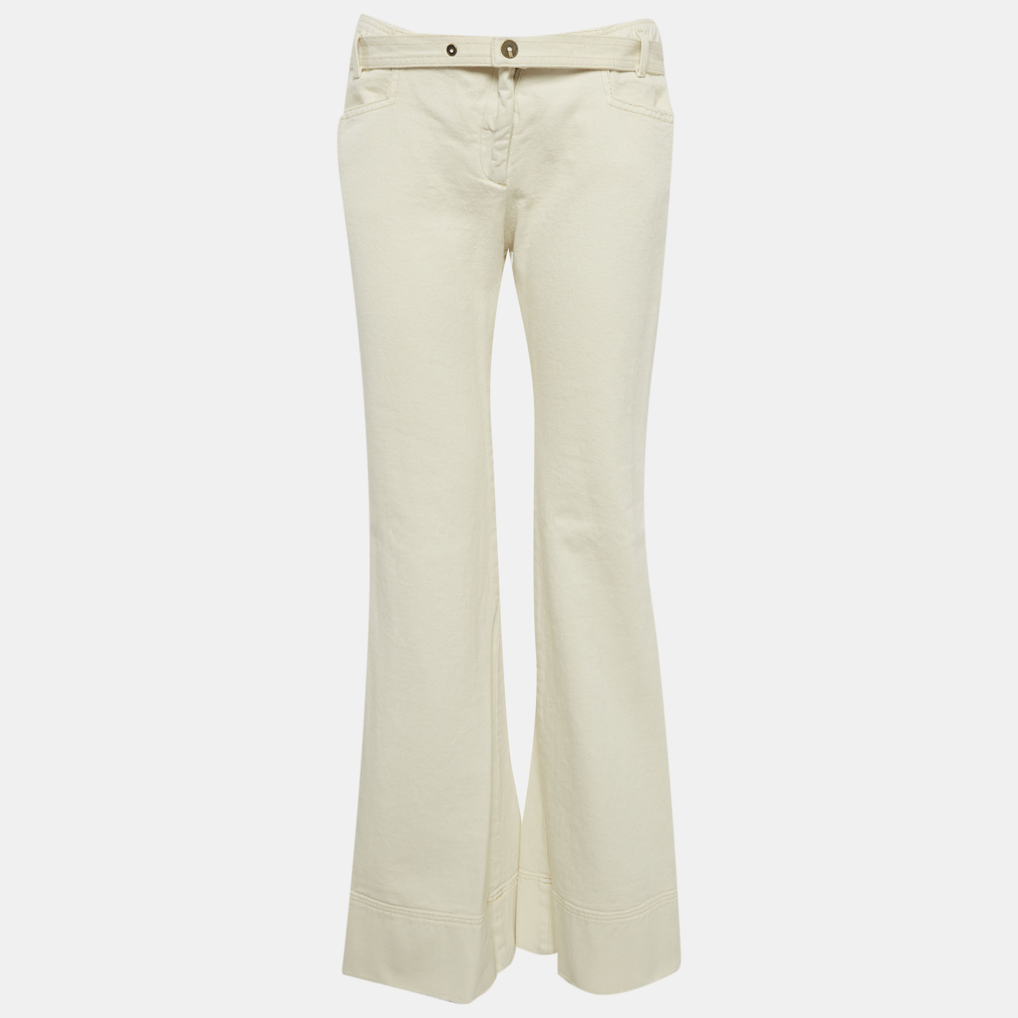 

Just Cavalli Cream Denim Wide Leg Jeans M/Waist 29"