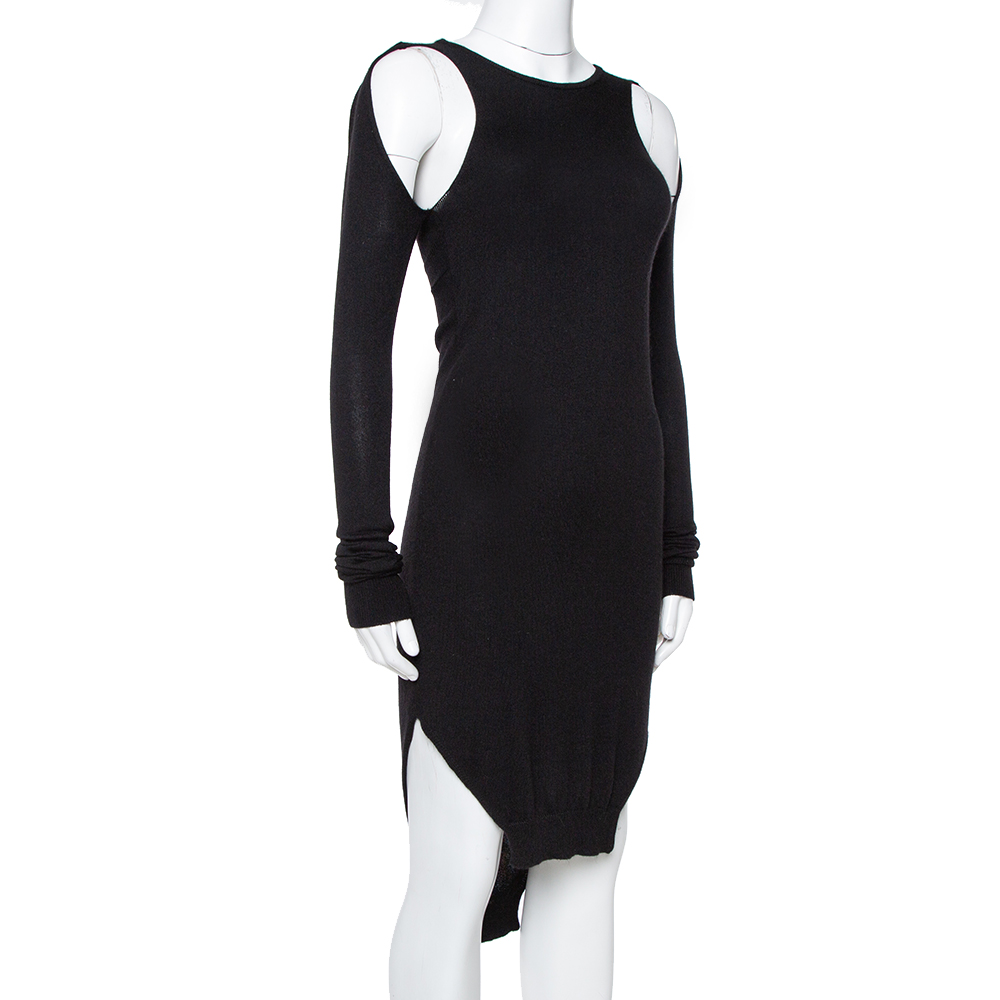 

Just Cavalli Black Knit Cut-Out Detail Long Sleeve Dress