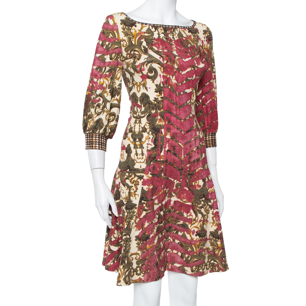 

Just Cavalli Multicolor Knit Fit & Flare Dress