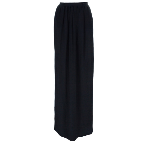 Pre Owned Just Cavalli Black Chiffon Maxi Skirt S