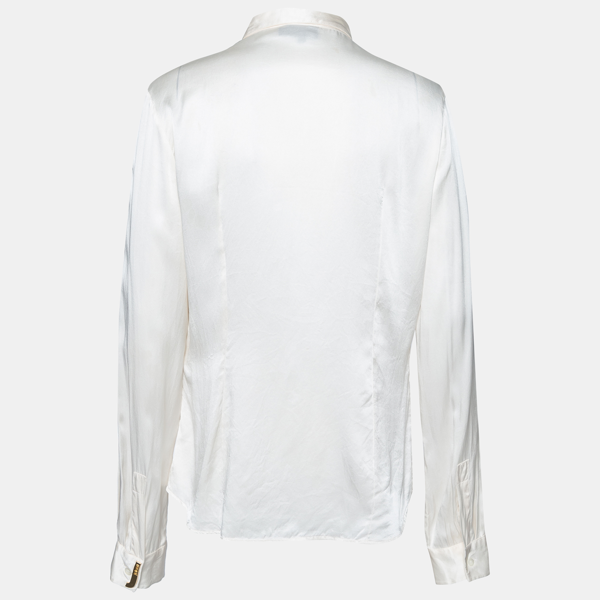 

Just Cavalli White Silk Long Sleeve Shirt