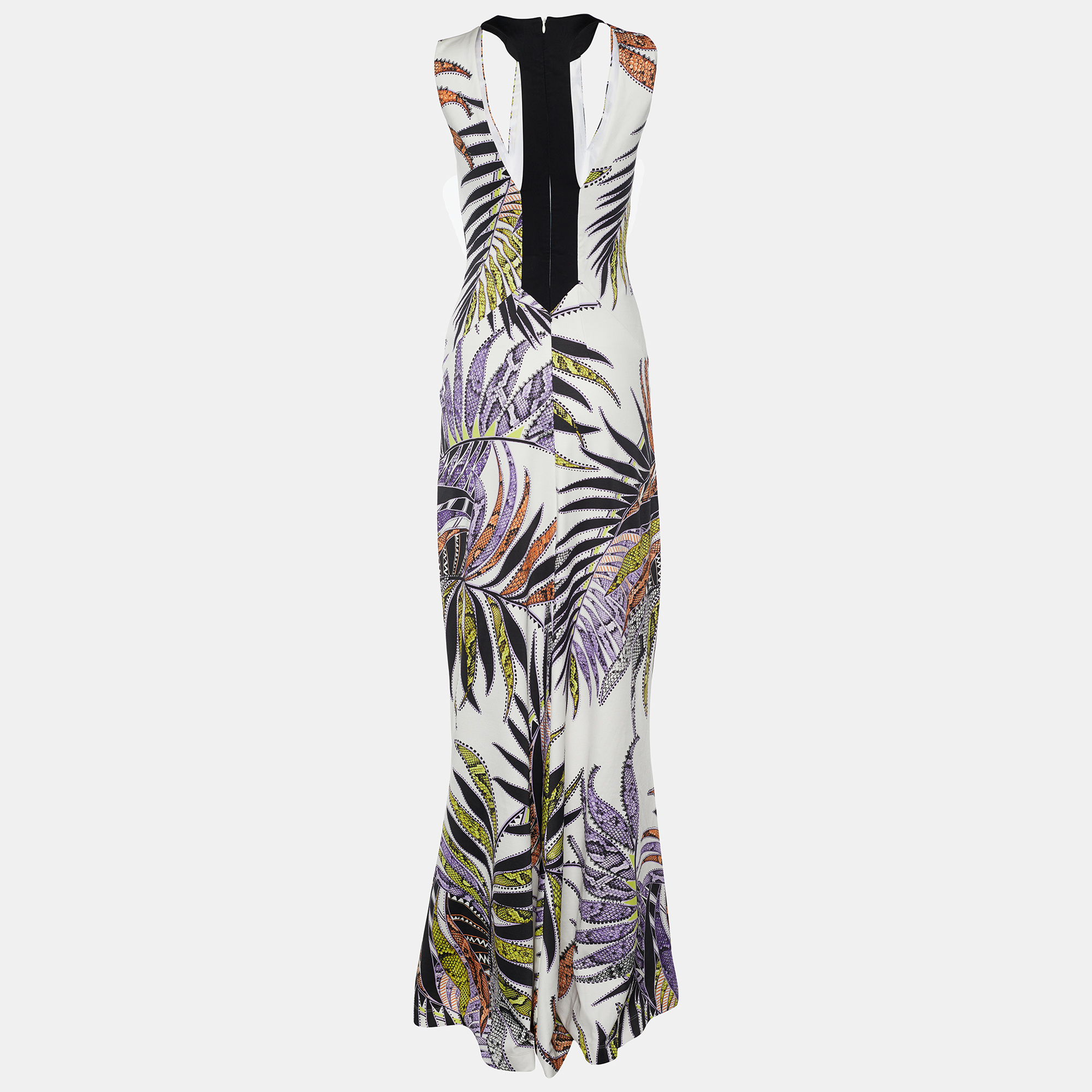 

Just Cavalli White Printed Synthetic Sleeveless Dress