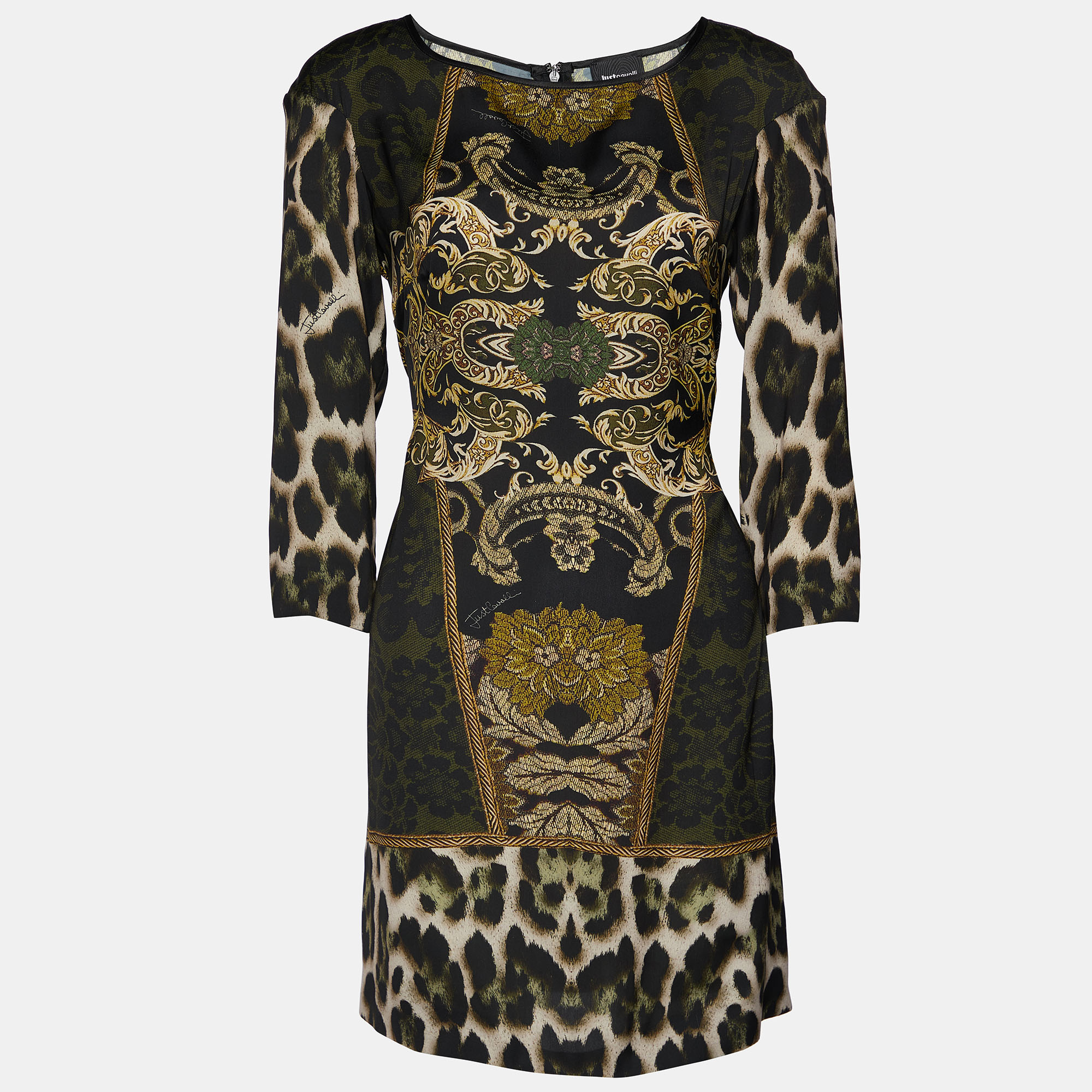 

Just Cavalli Black Printed Satin Mini Dress