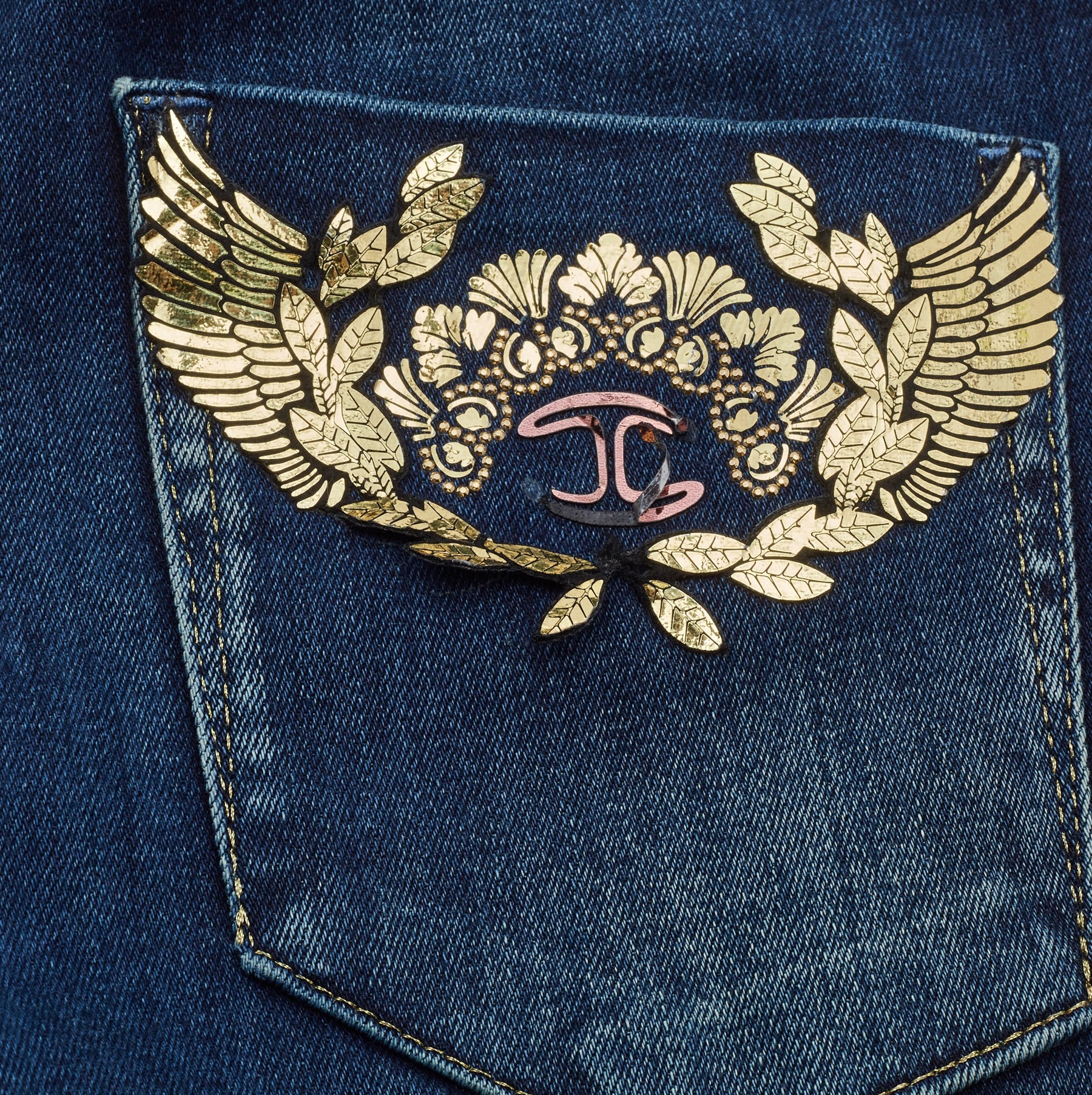 Just Cavalli Navy Blue Stretch Denim Skinny Leg Jeans S 