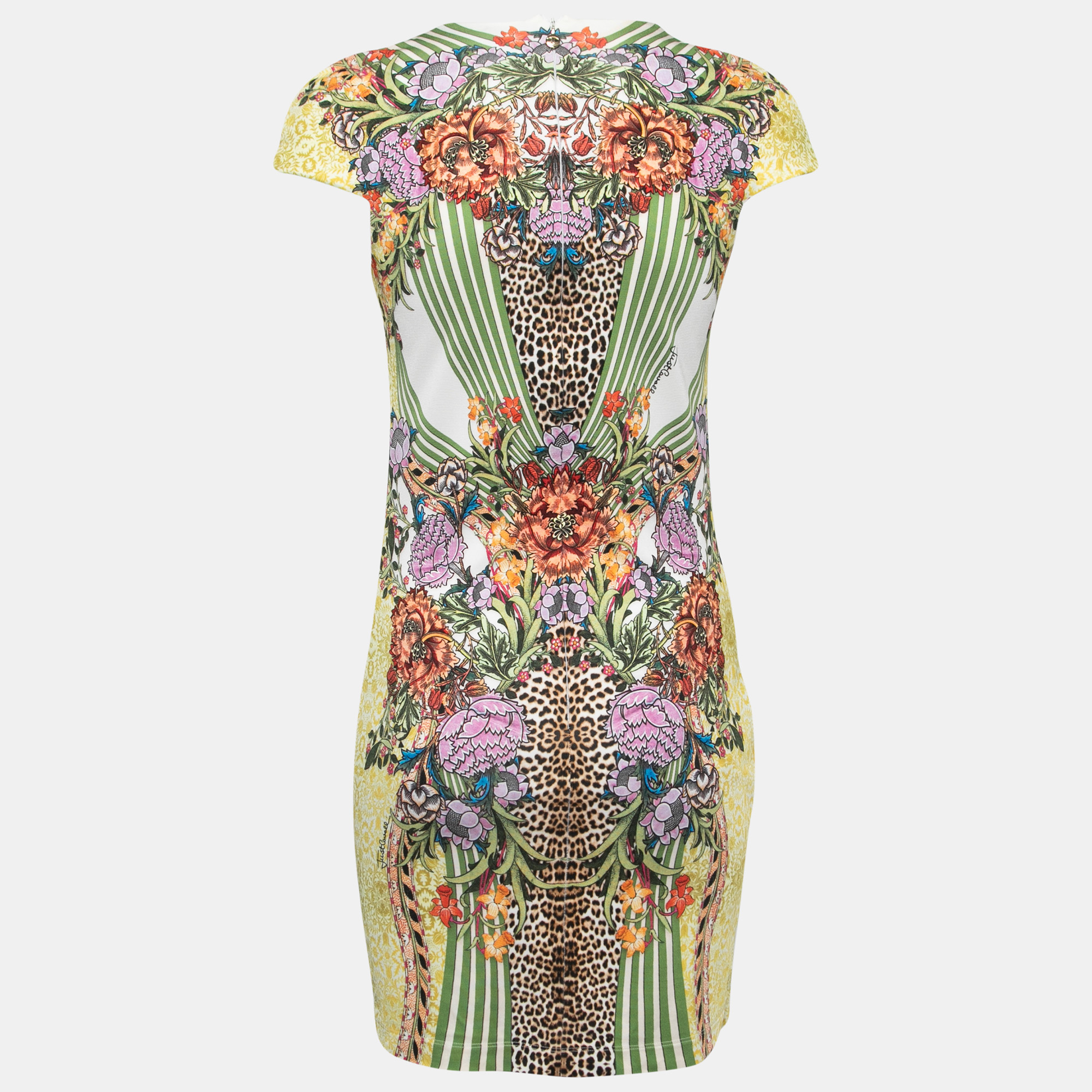 

Just Cavalli Multicolor Floral Printed Jersey Bodycon Dress