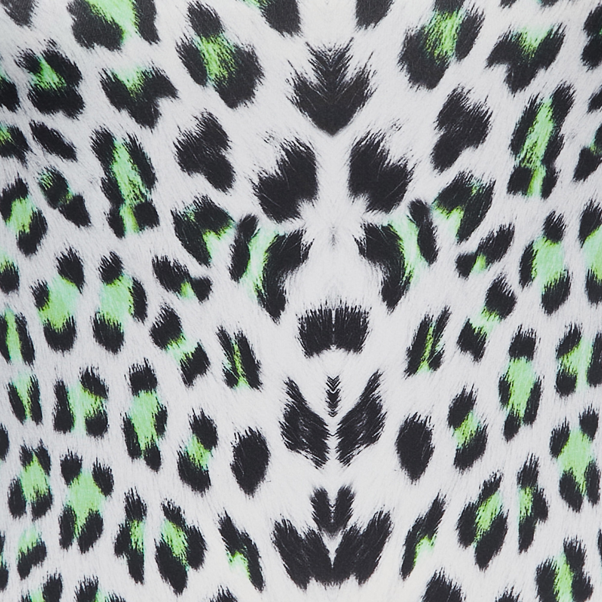 Just Cavalli Multicolor Leopard Print Jersey Short Dress XS 
