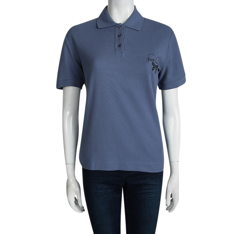 

Just Cavalli Blue Polo T-Shirt