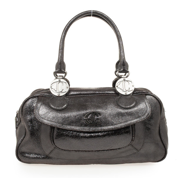 Just Cavalli Grey Medium Leather Bag