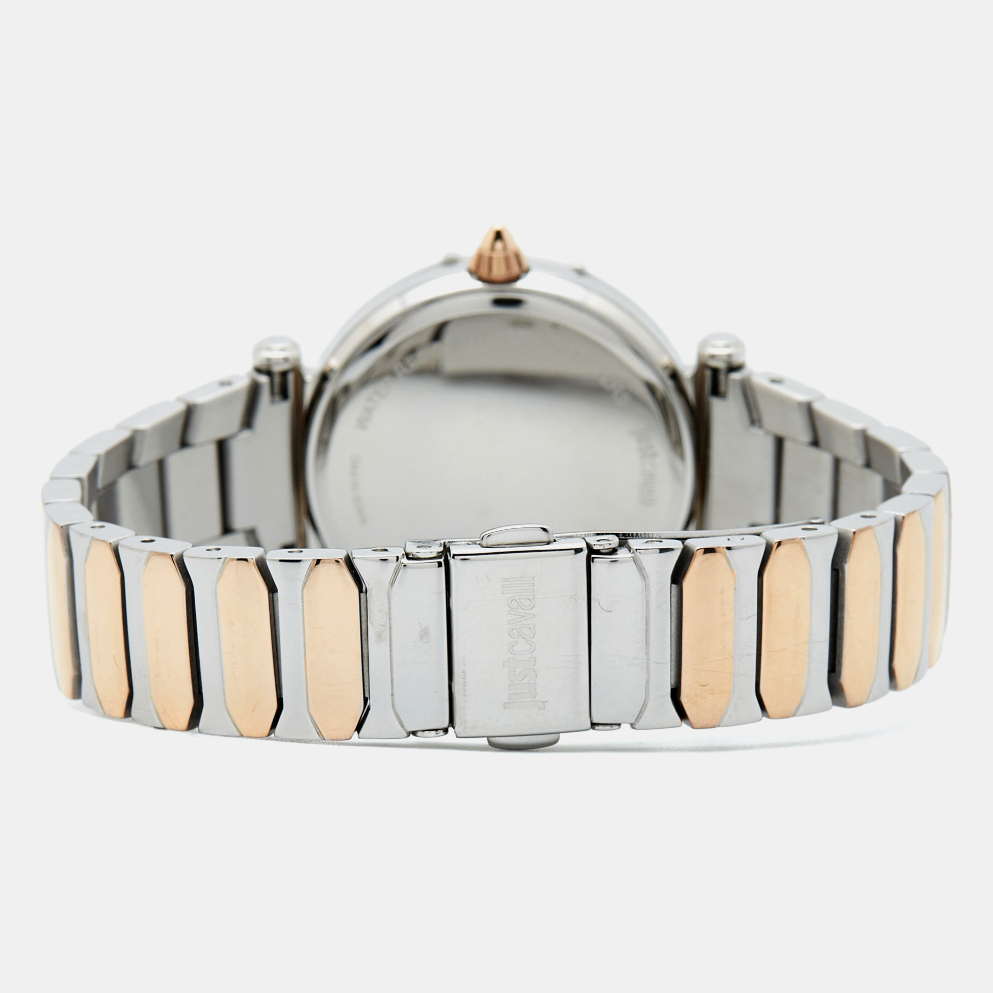 Just Cavalli Silver Two Tone Stainless Steel Animalier JC1L234M0265 Women`s Wristwatch 32 mm 