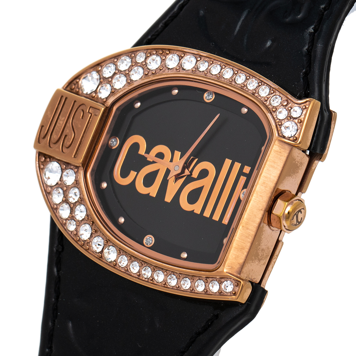 

Just Cavalli Black Rose Gold Plated Stainless Steel JC Logo