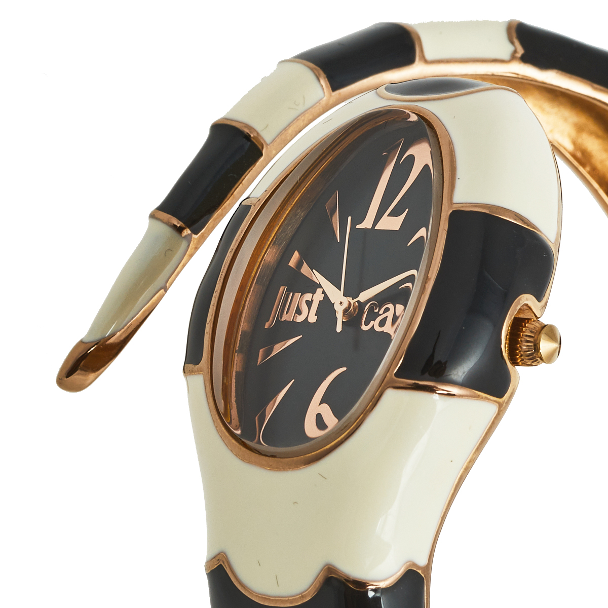 

Just Cavalli Black Enamel & Rose Gold Tone Metal Poison, Multicolor