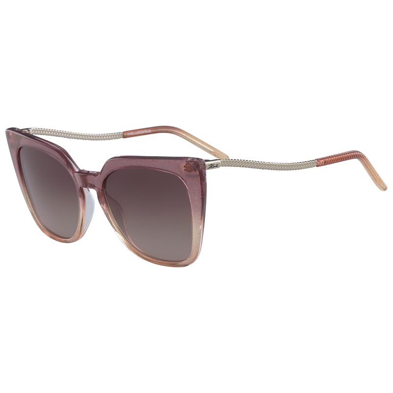 

Karl Lagerfeld Rose Gradient Glitter KL956S Cat Eye Sunglasses, Multicolor
