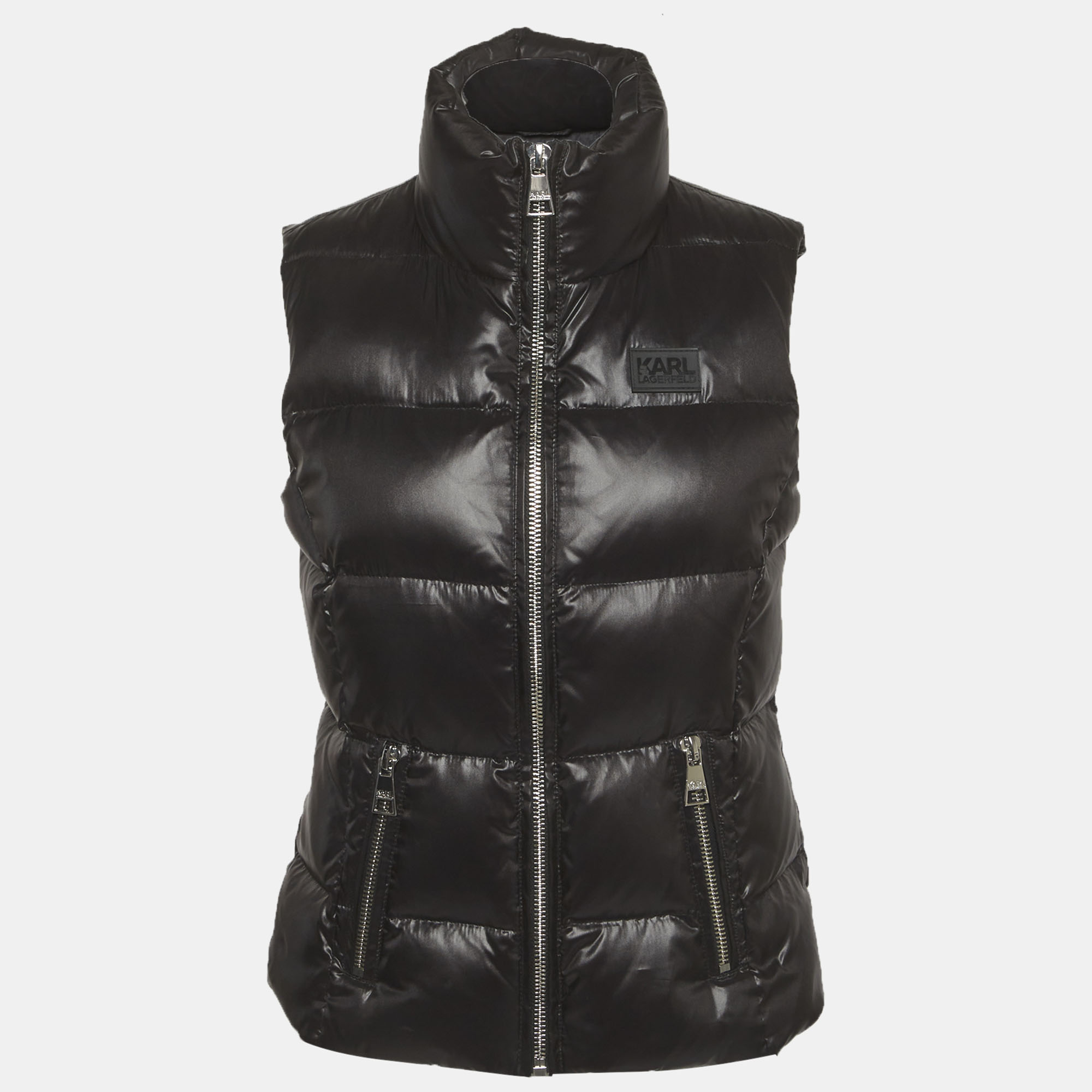 

Karl Lagerfeld Black Synthetic Puffer Vest S