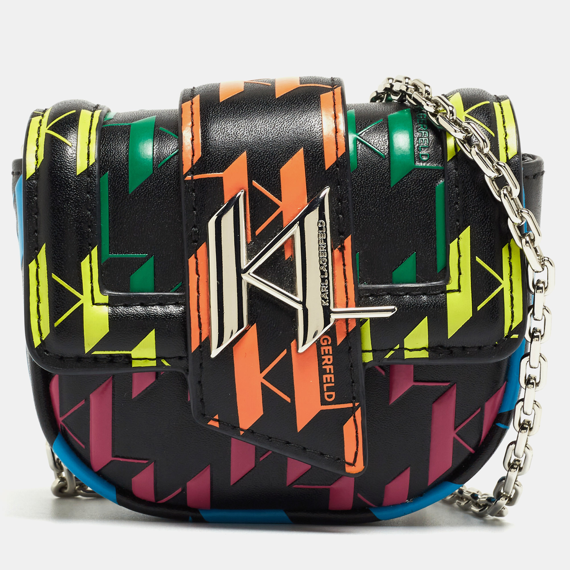 

Karl Lagerfeld Multicolor Leather K/Saddle Chain Coin Purse