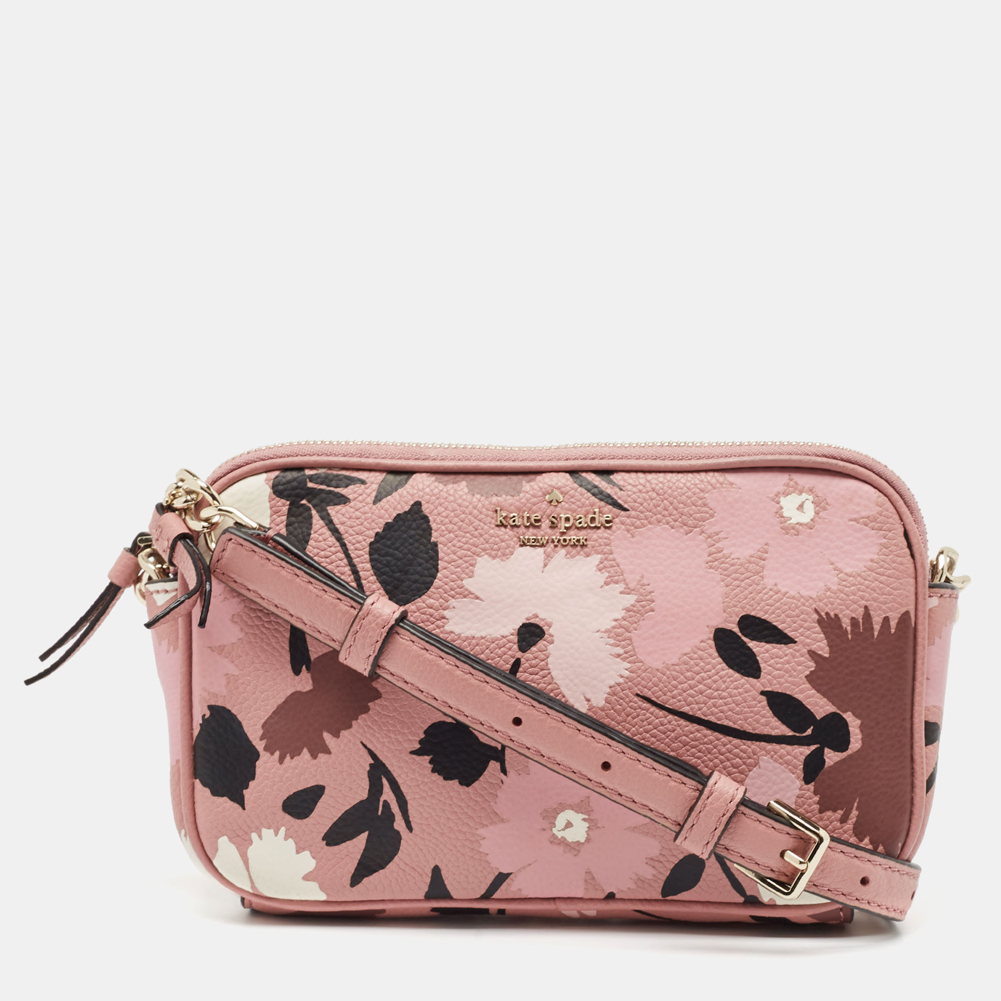 

Kate Spade Old Rose Leather Briar Lane Gala Floral Kendall Crossbody Bag, Pink