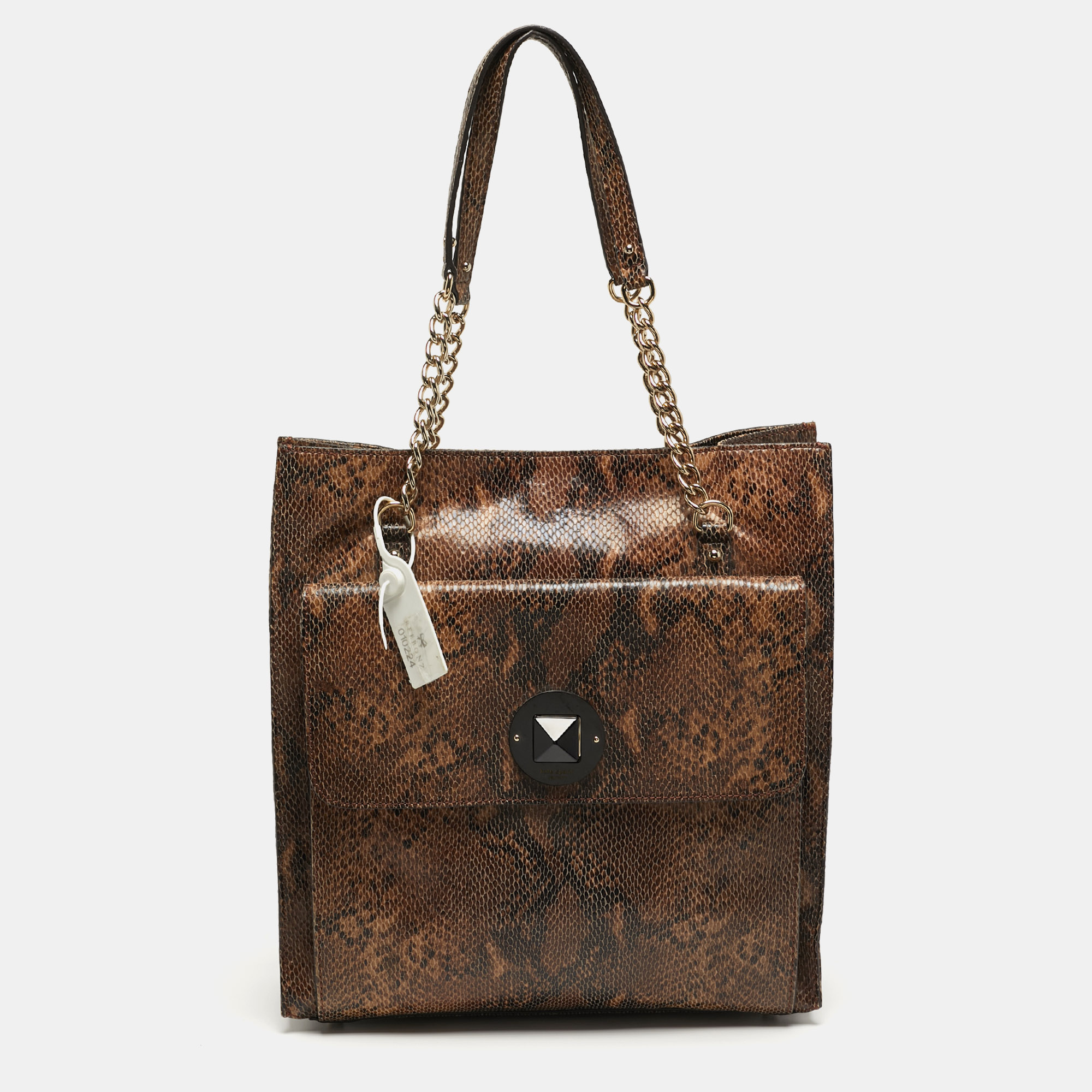 

Kate Spade South Kensington Denee Python Embossed Leather Tote, Brown