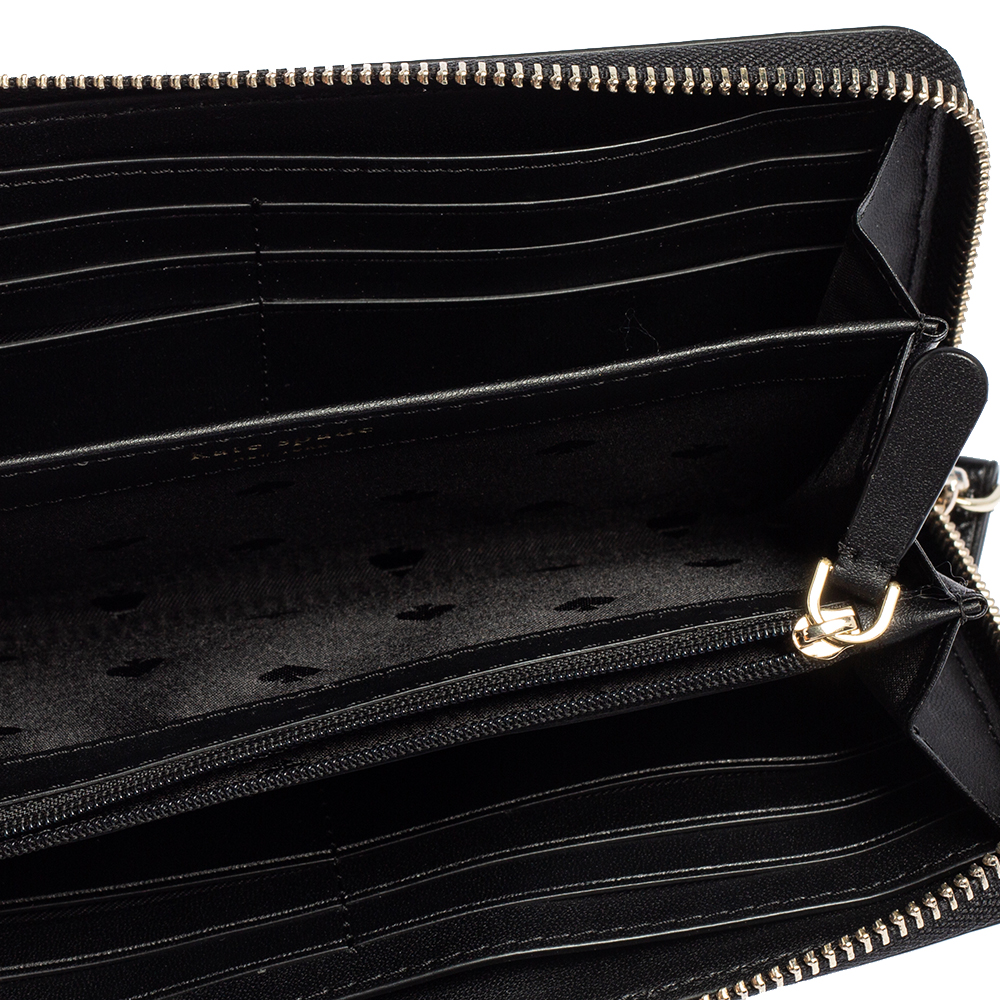 

Kate Spade Black Leather Jeanne Zip Around Wallet