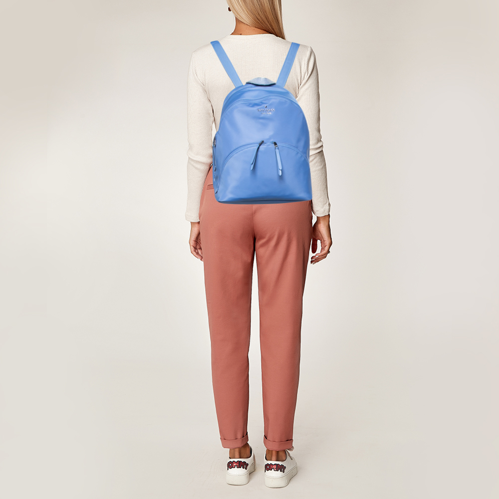 

Kate Spade Blue Nylon Large Karissa Backpack