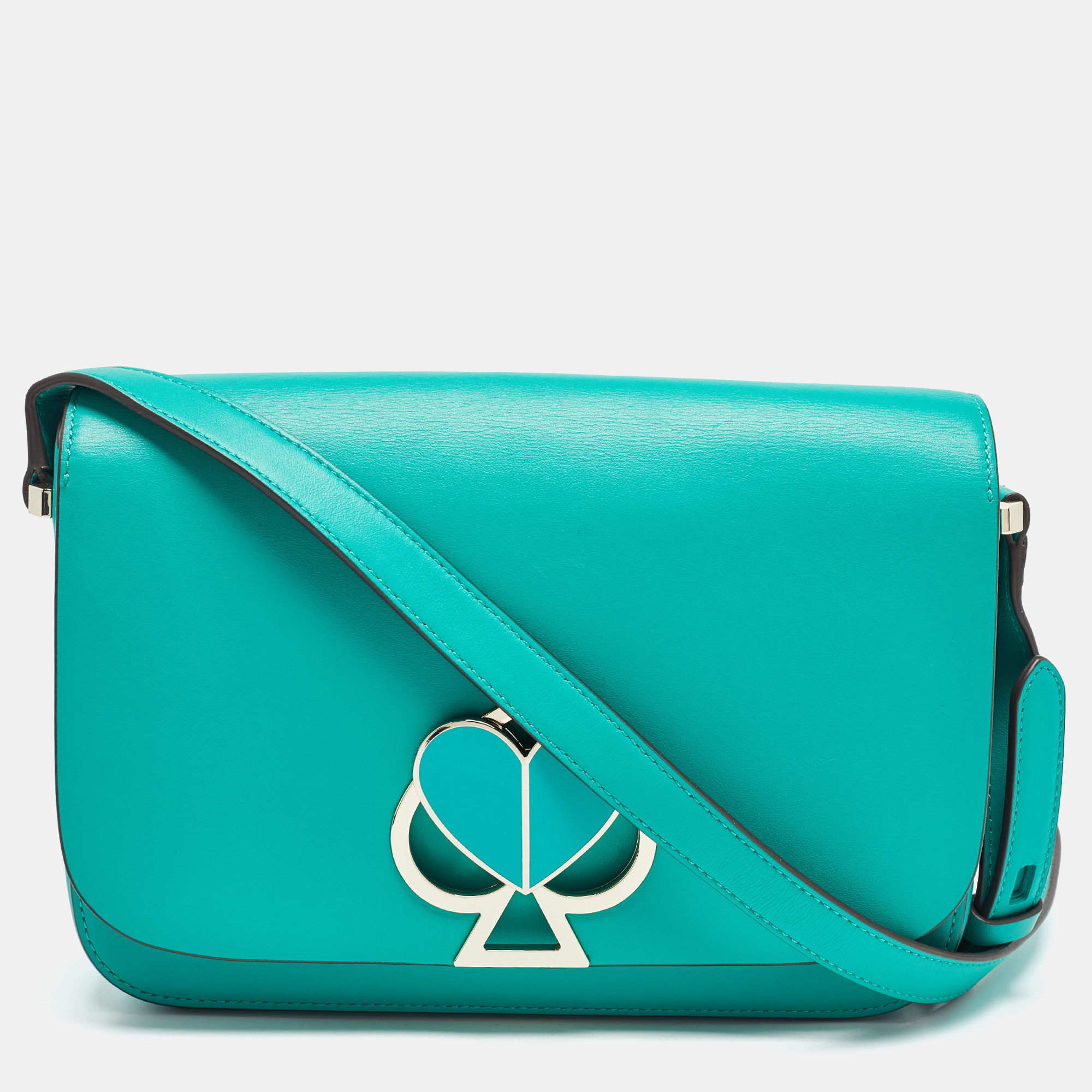 

Kate Spade Green Leather Nicola Twist Lock Shoulder Bag