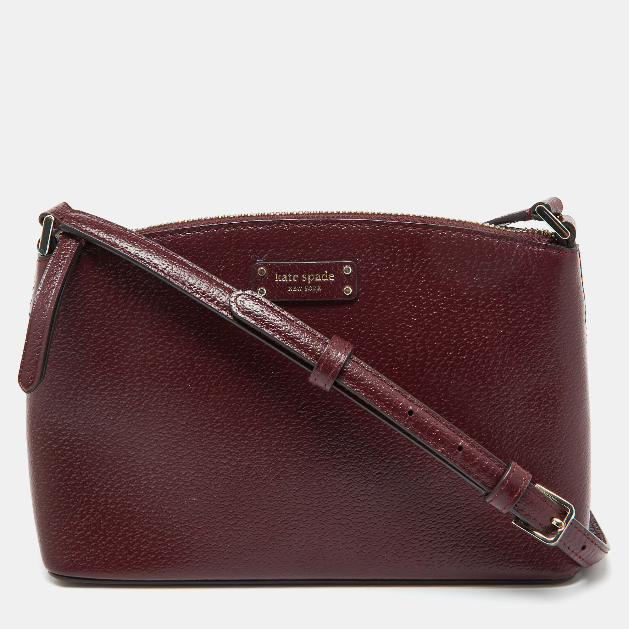 Pre-owned Kate Spade Burgundy Leather Jeanne Crossbody Bag