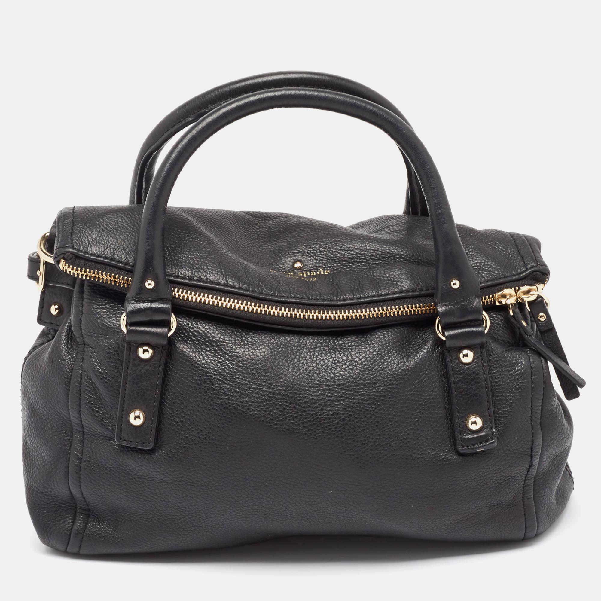 

Kate Spade Black Leather Cobble Hill Leslie Satchel