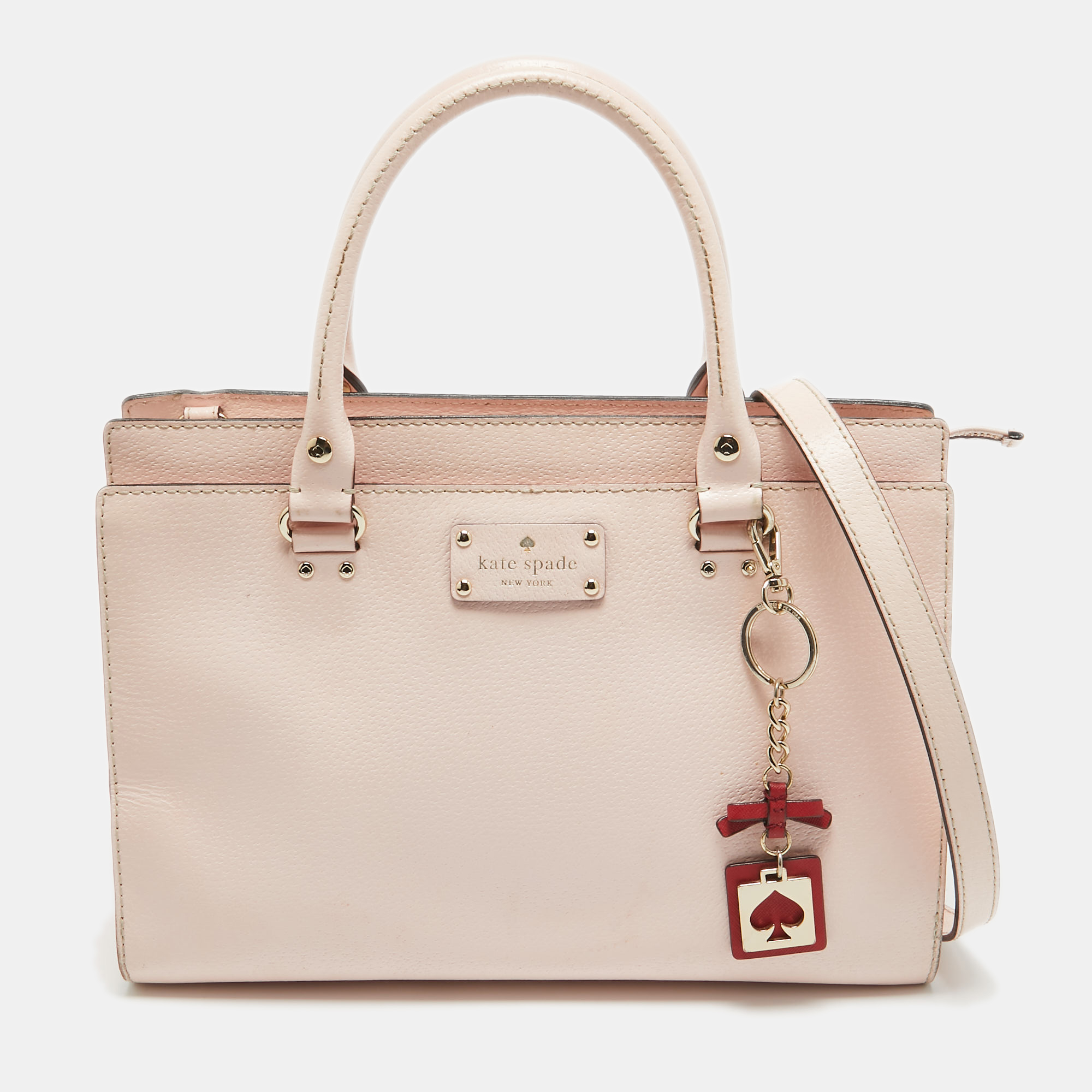 

Kate Spade Light Pink Leather Wellesley Durham Tote