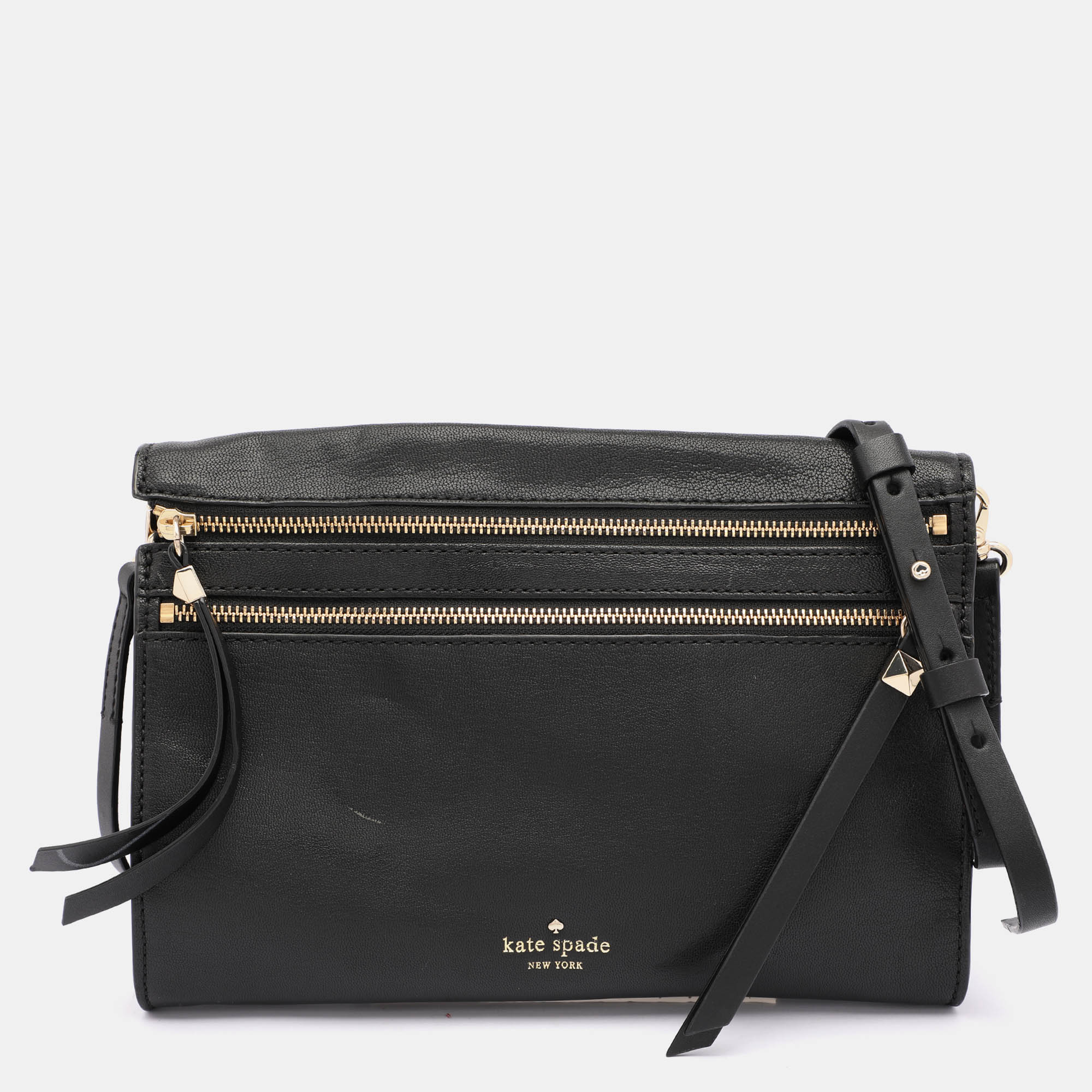 

Kate Spade Black Leather Social Butterfly Skyler Crossbody Bag