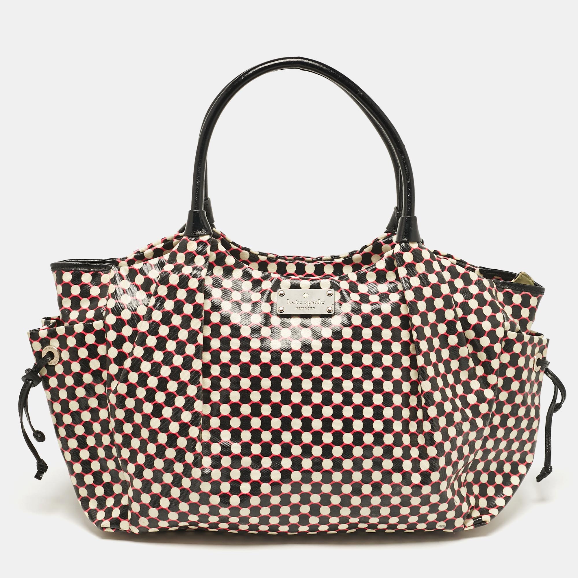 

Kate Spade Multicolor Coated Canvas Polka Dots Stevie Tote