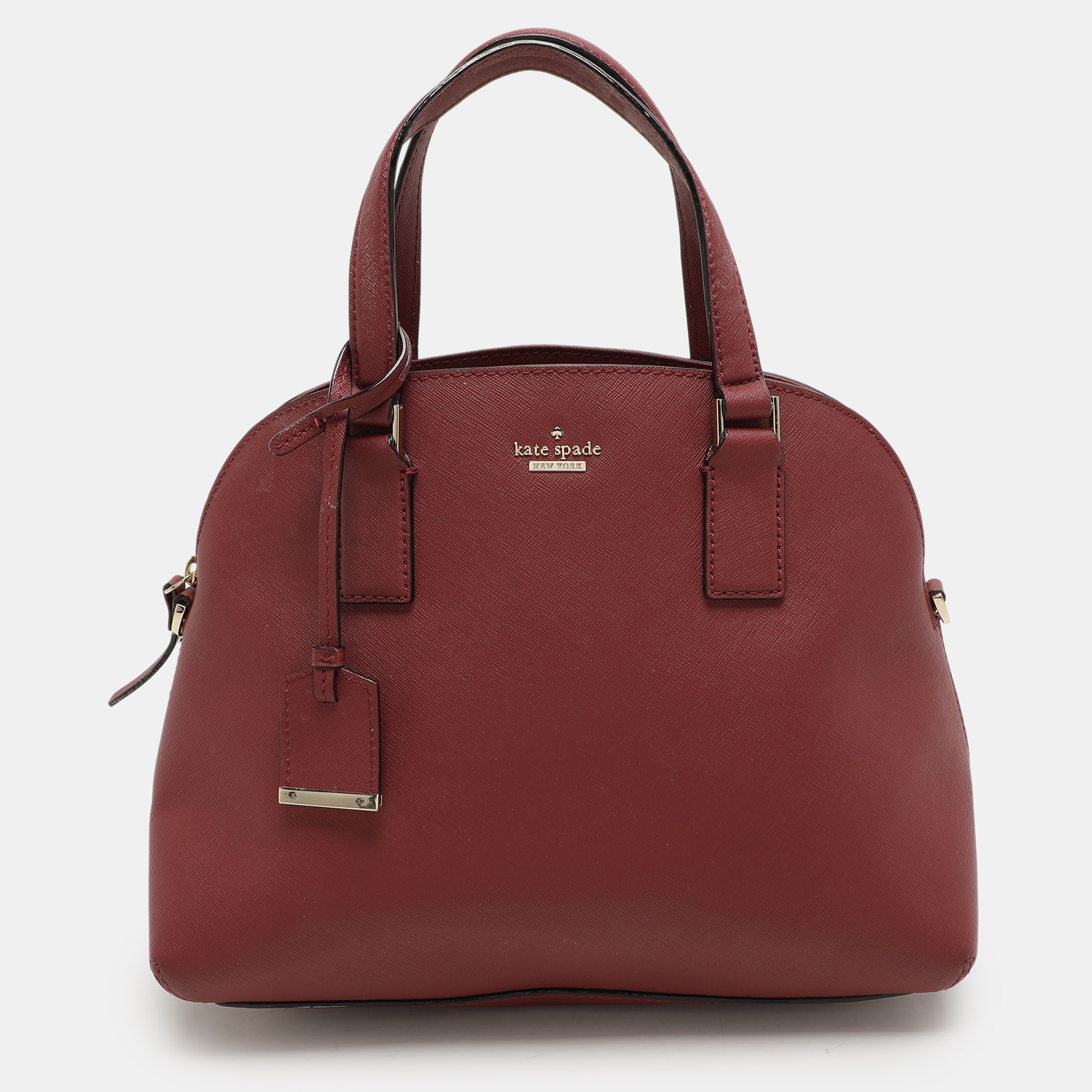 

Kate Spade Burgundy Leather Sylvia Dome Satchel