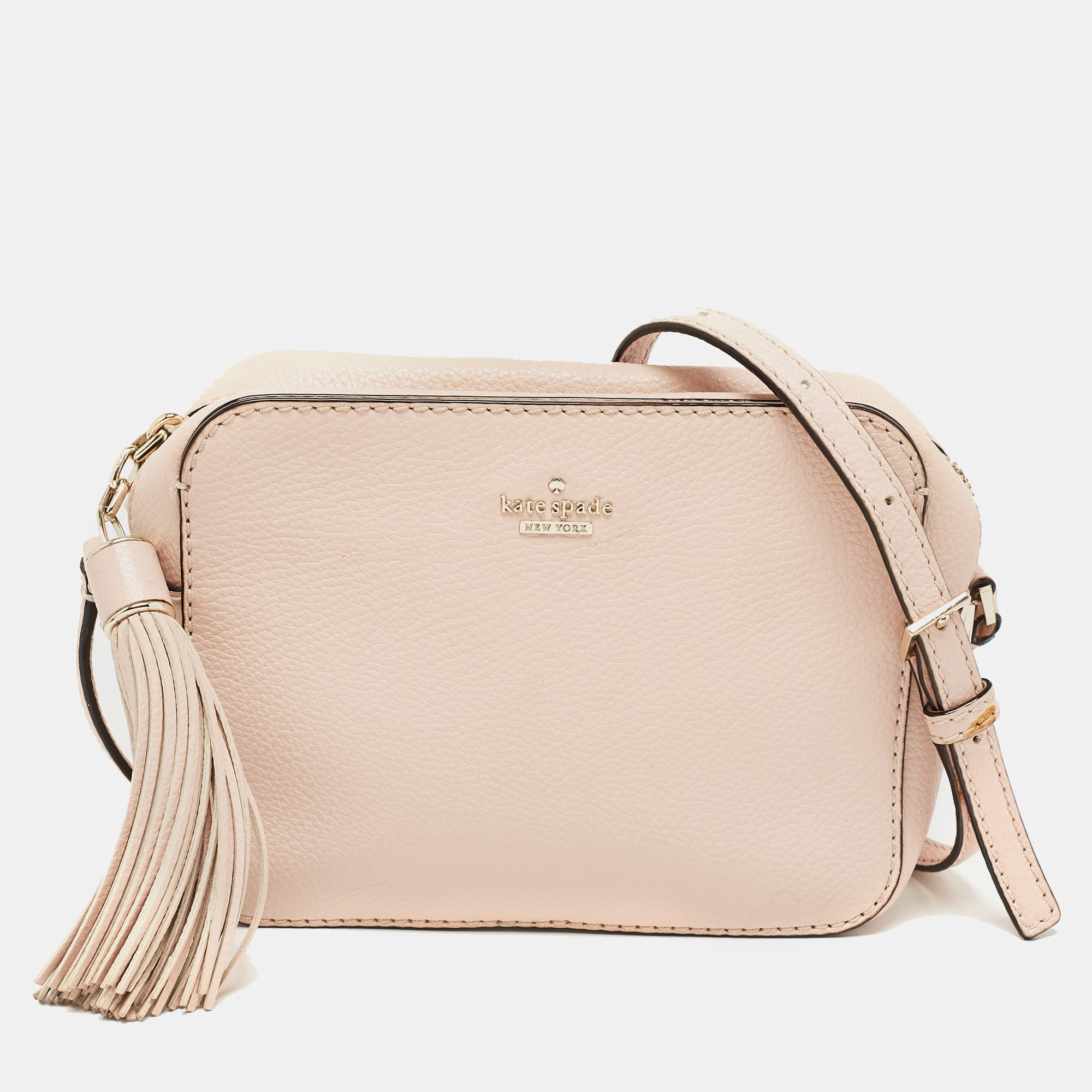 

Kate Spade Pink Leather Kingston Drive Arla Crossbody Bag