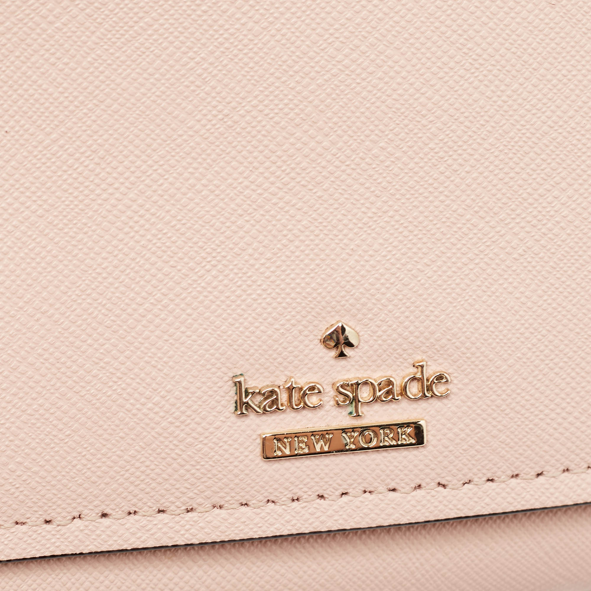 Kate Spade Pink Leather Flap Chain Clutch 