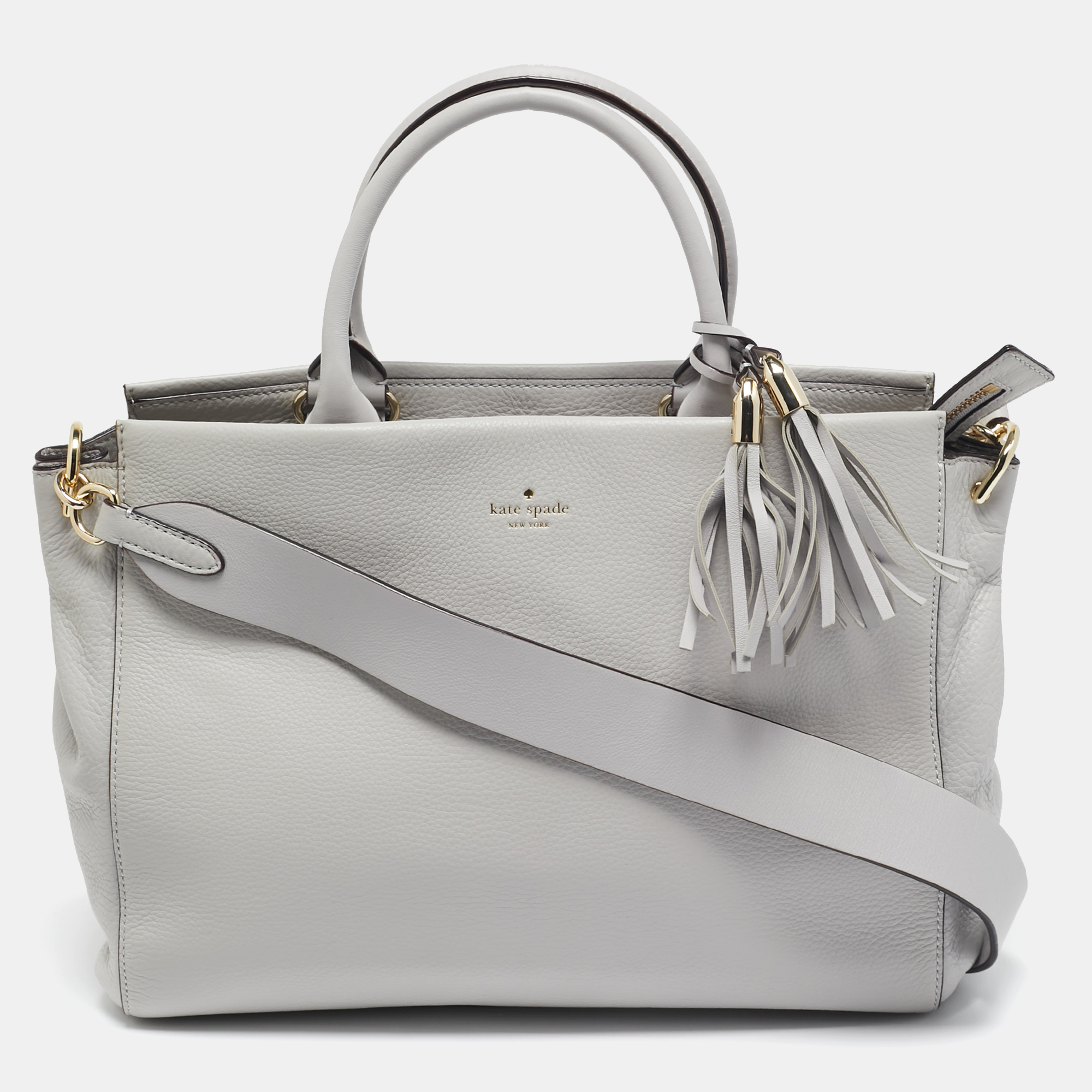 

Kate Spade Grey Leather Larson Tote