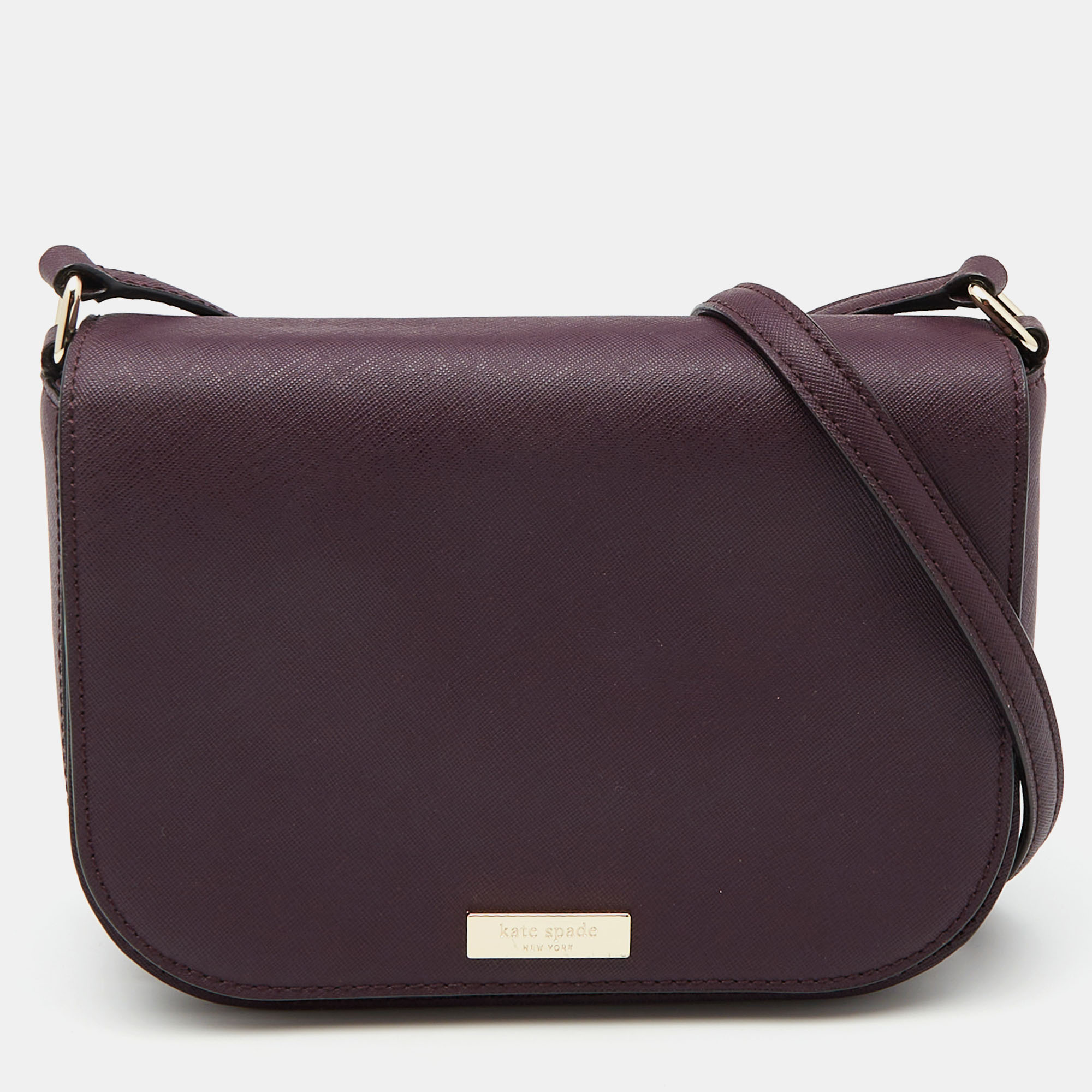 

Kate Spade Plum Purple Leather  Laurel Way Carsen Crossbody Bag